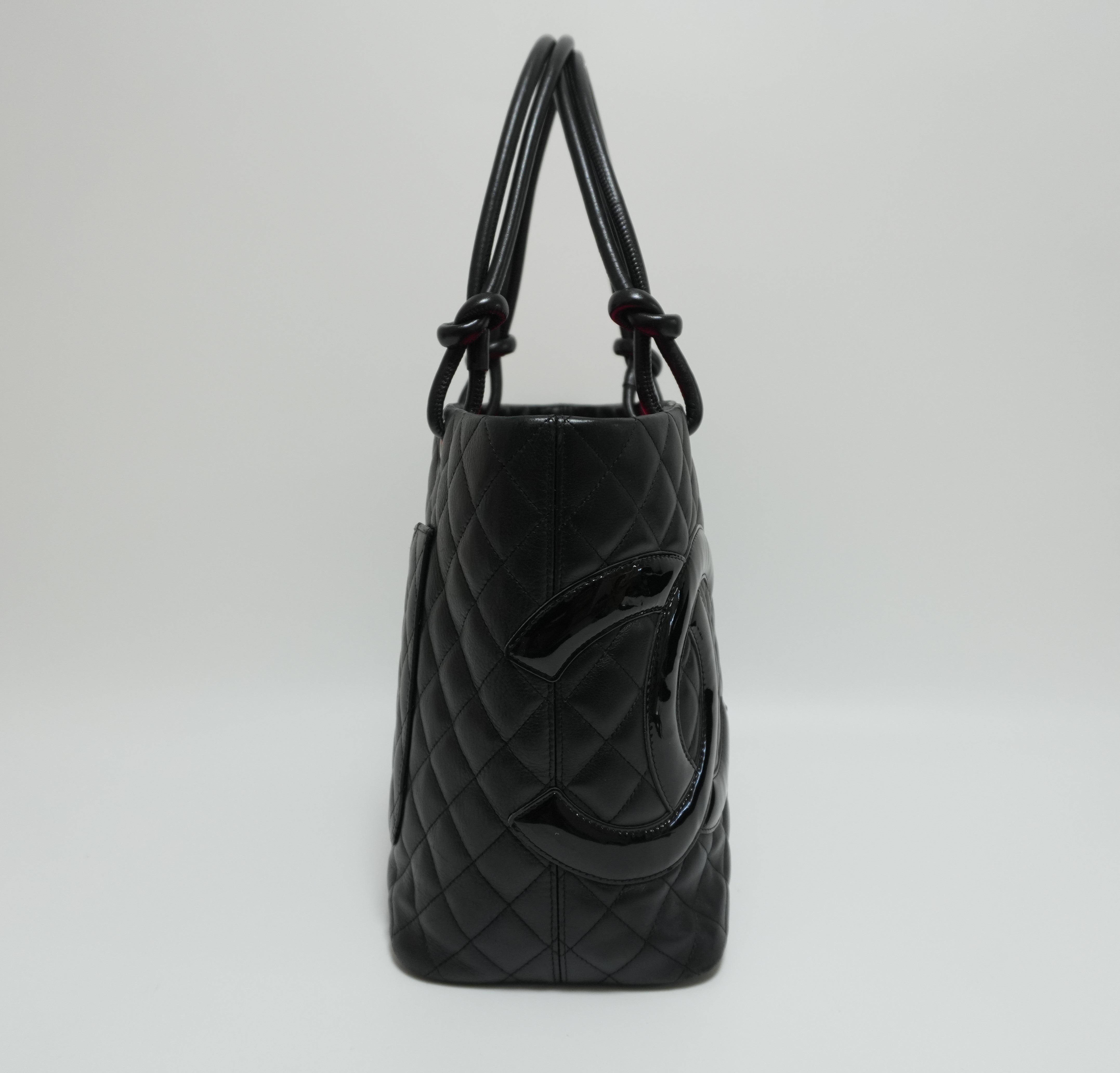 Chanel Cambon Tote Bag Black Used