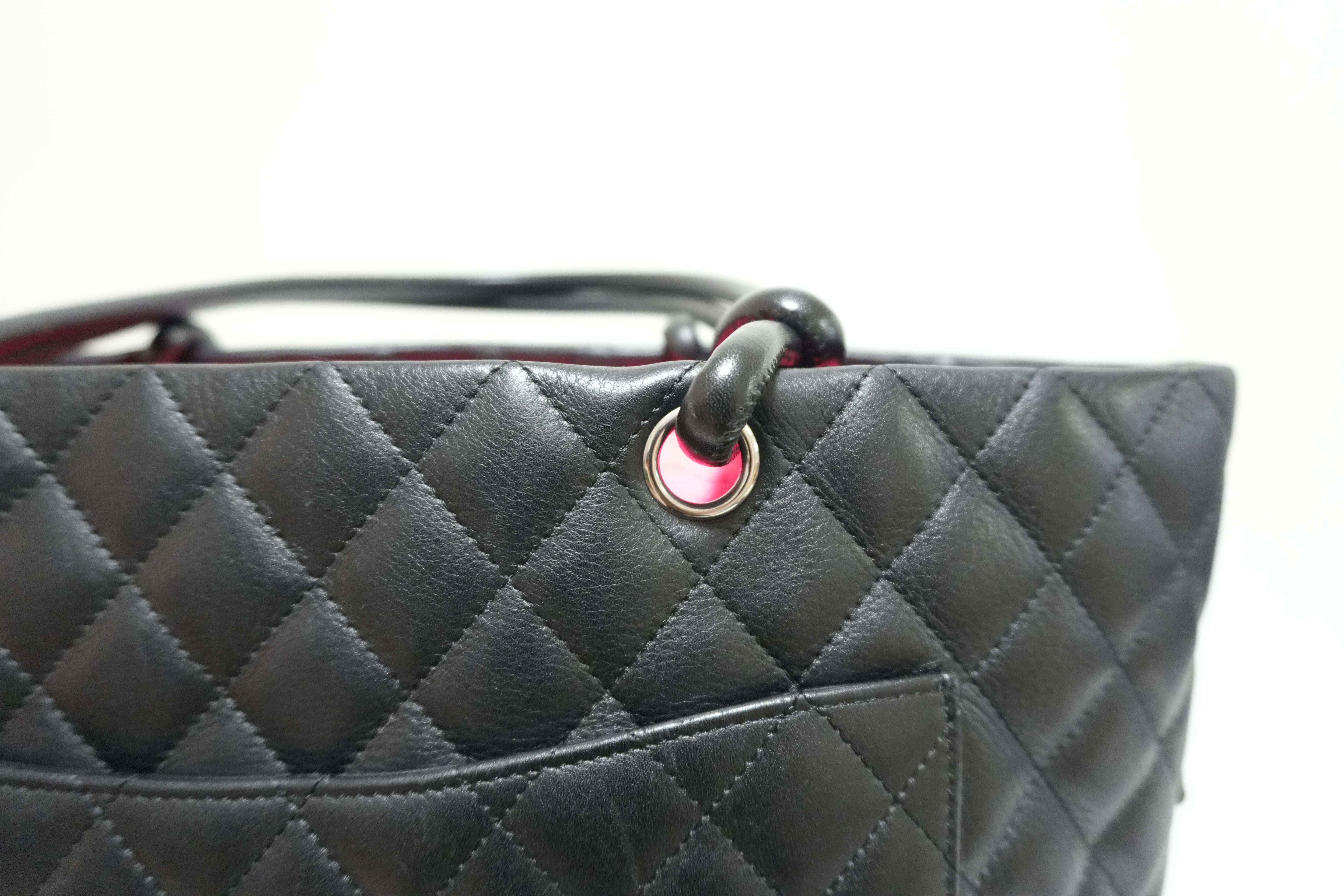 Chanel Cambon Tote Bag Black Used