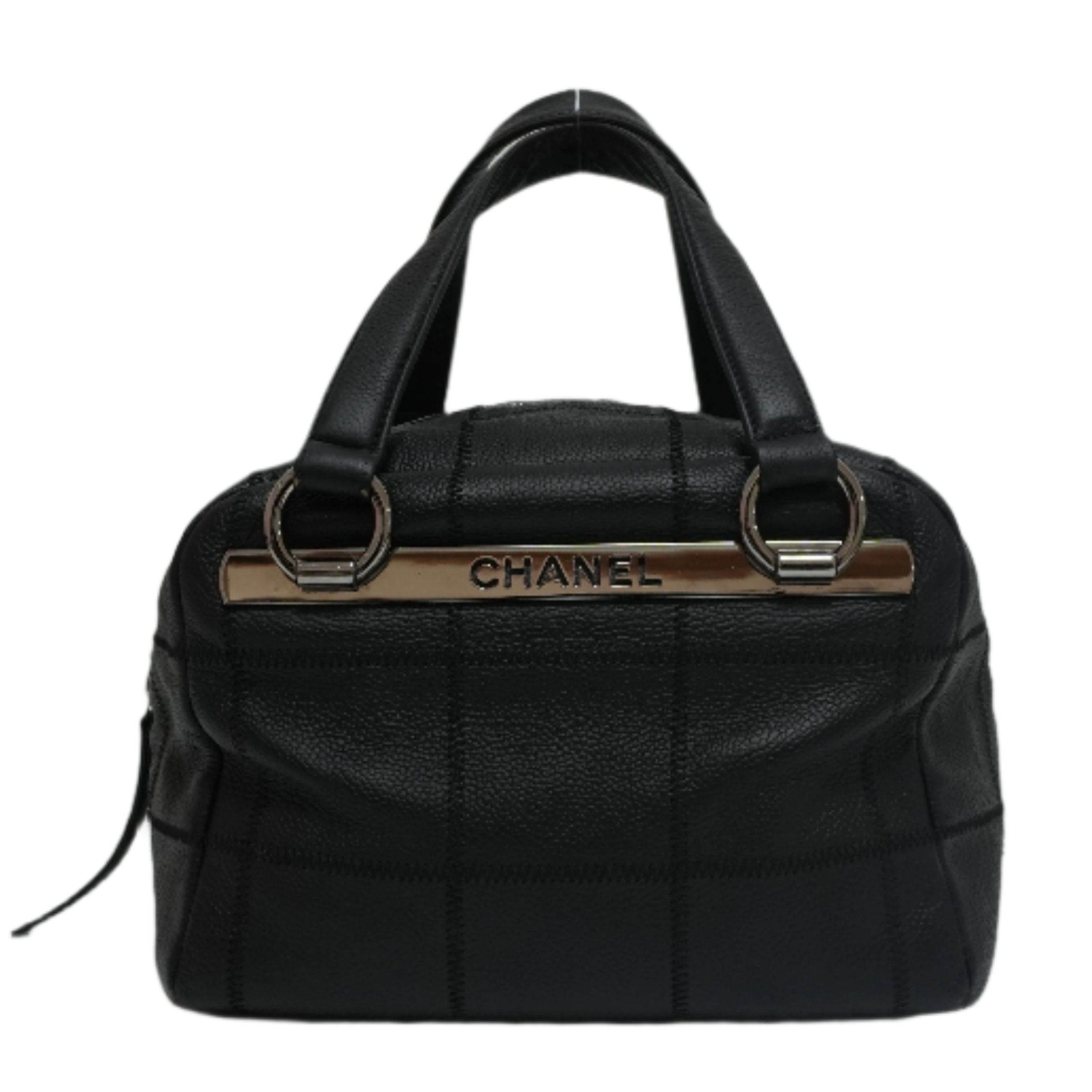 Chanel Choco Bag Handbag Black Used