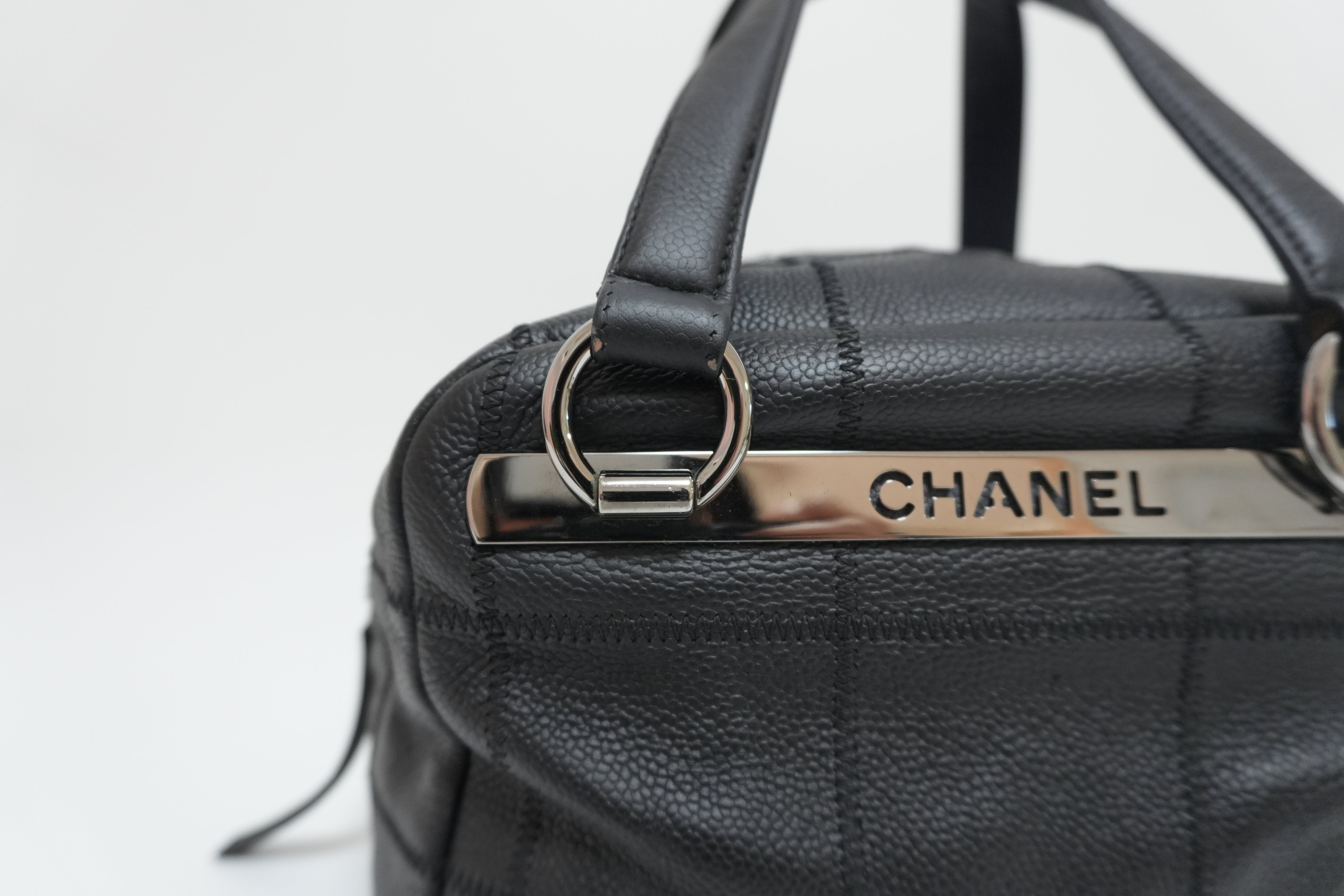 Chanel Choco Bag Handbag Black Used