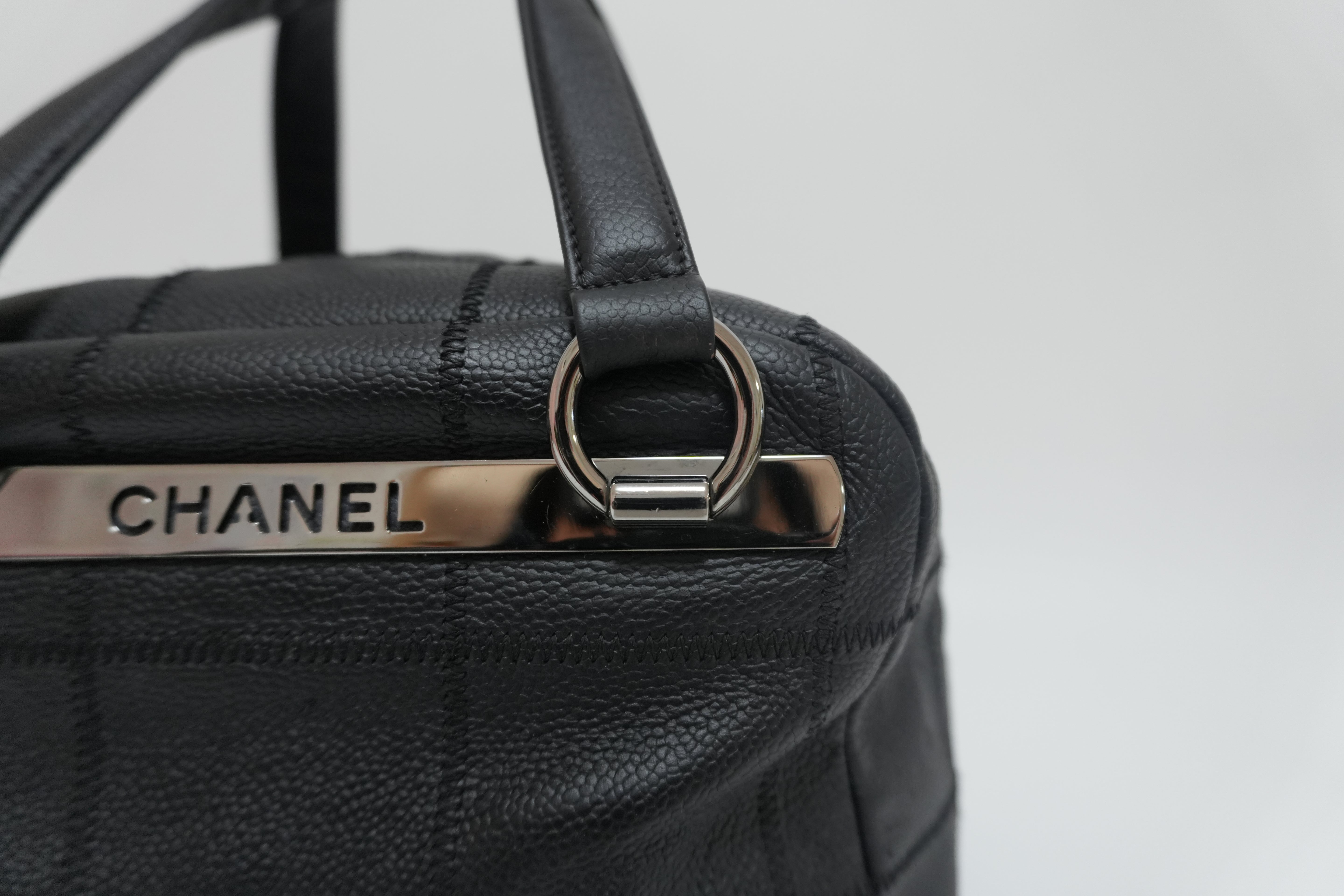 Chanel Choco Bag Handbag Black Used