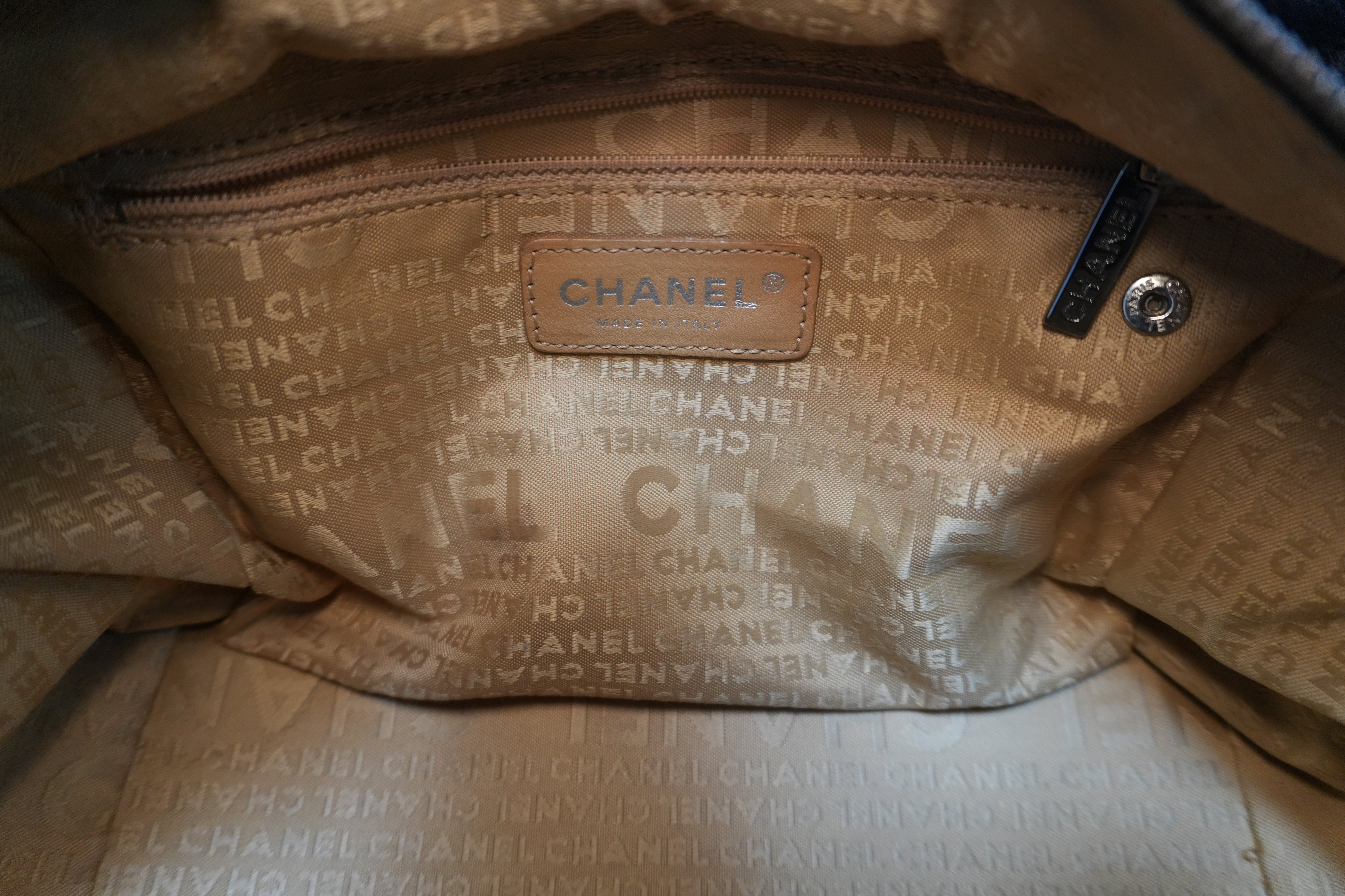 Chanel Choco Bag Handbag Black Used