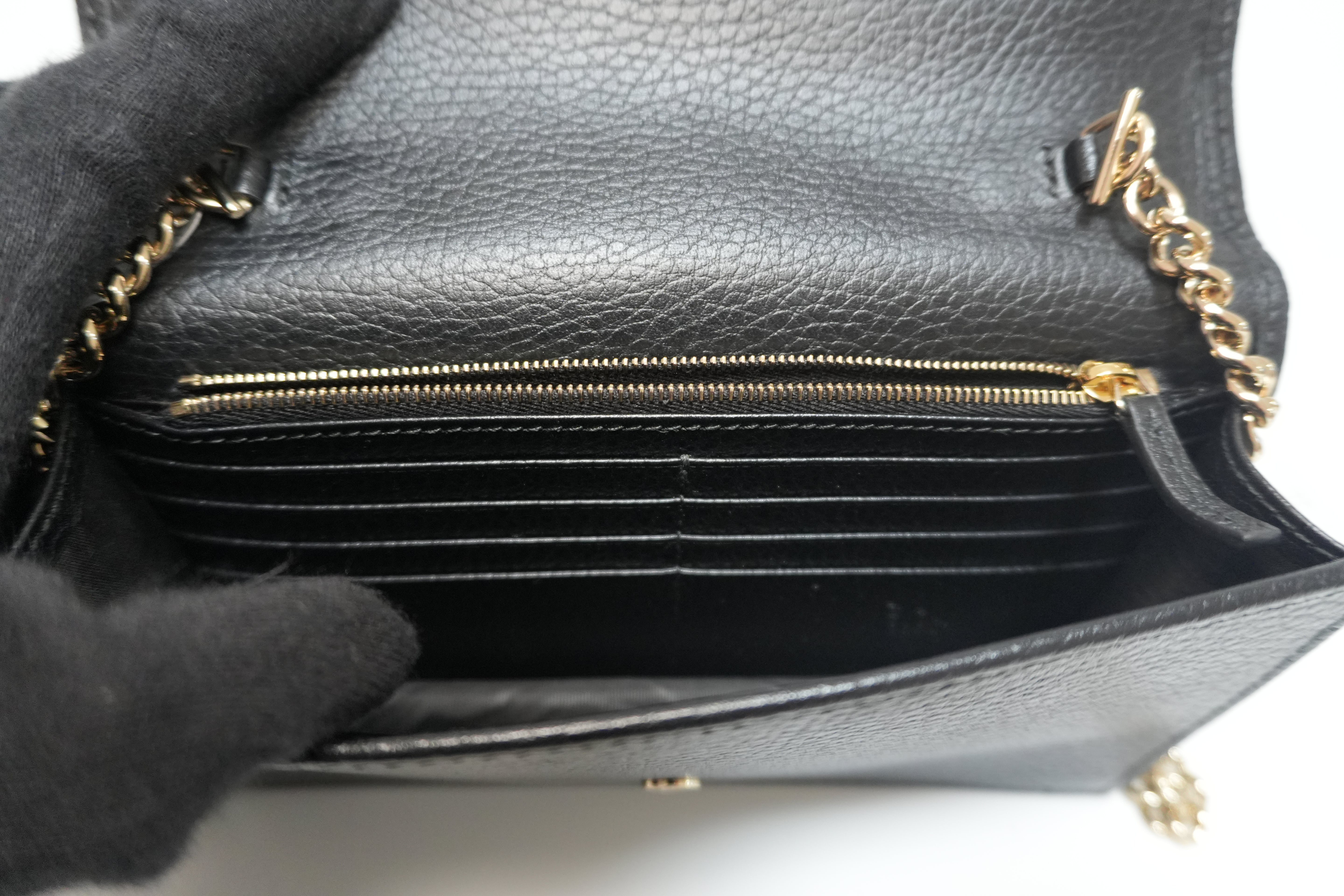 Gucci Interlocking Shoulder Bag Black Used