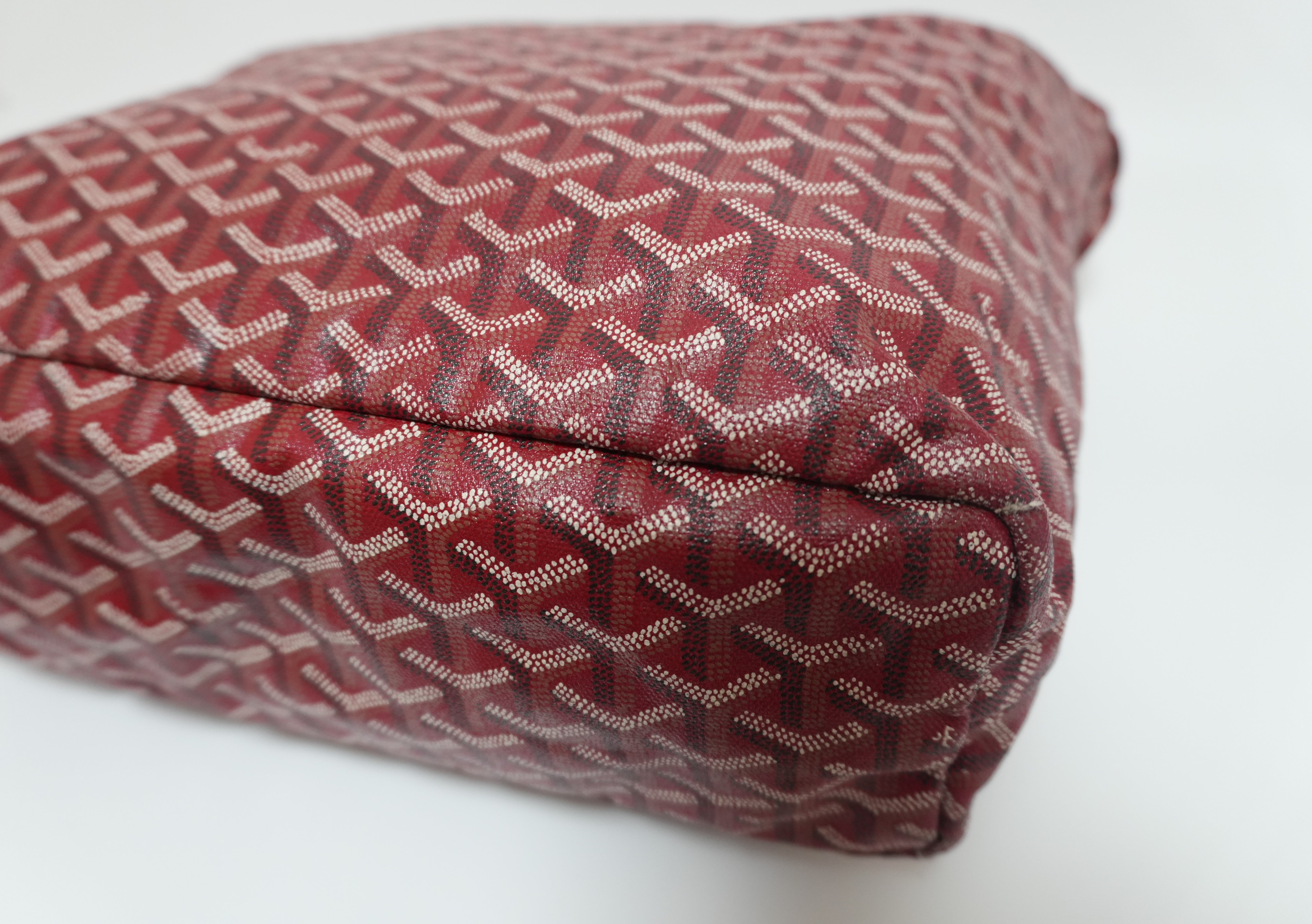 Goyard Fidji Hobo Bag Red Used