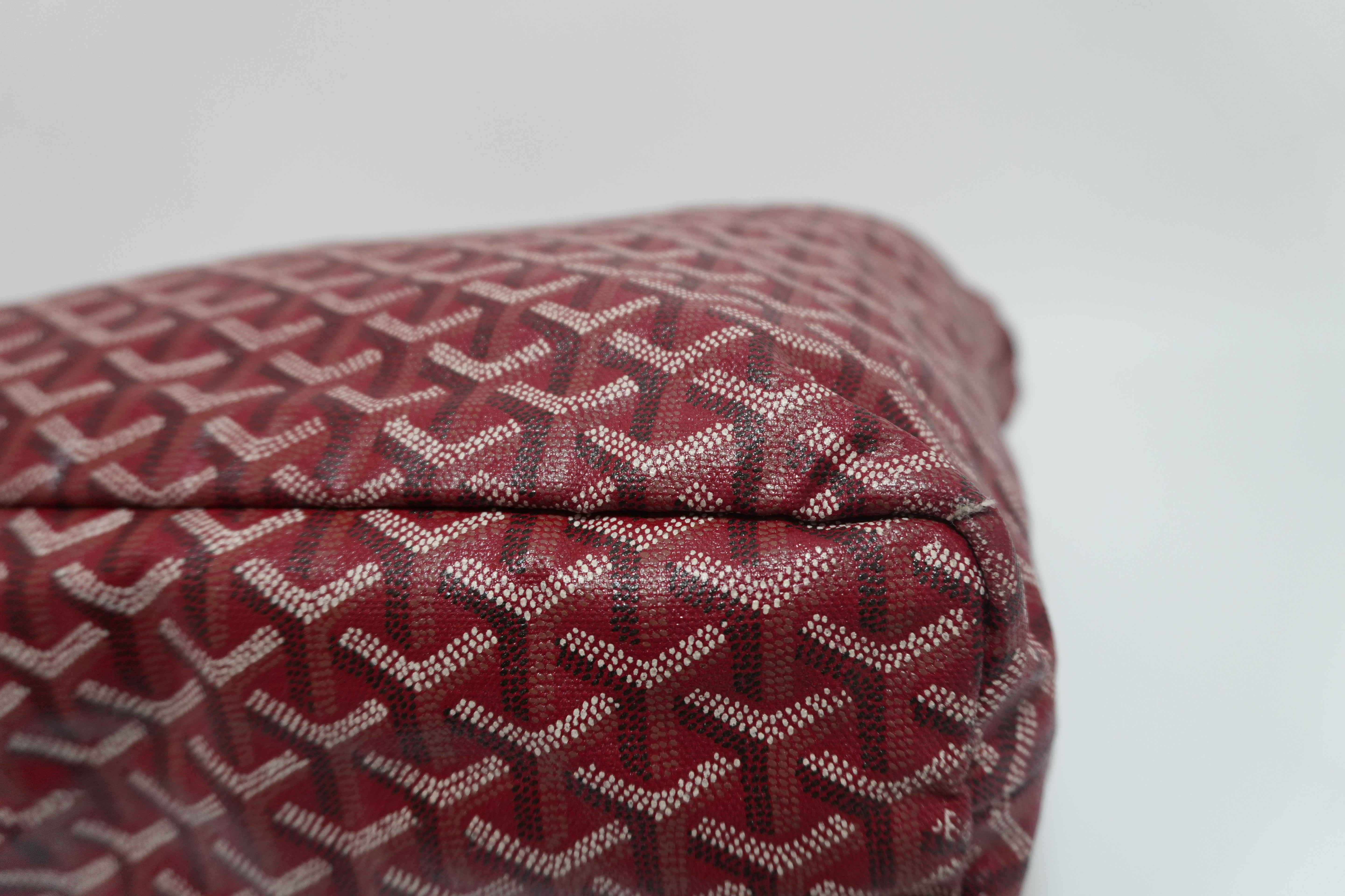 Goyard Fidji Hobo Bag Red Used