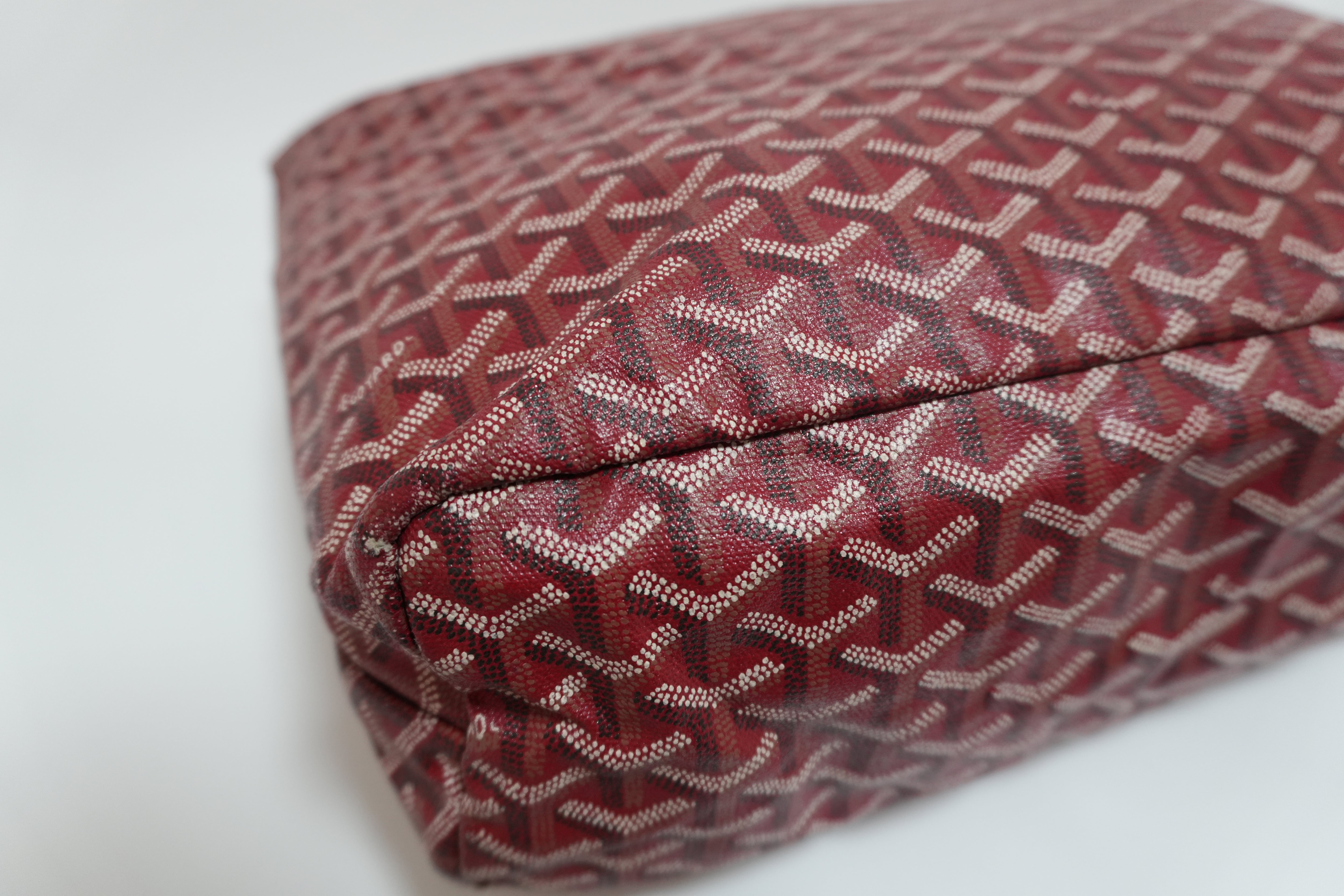 Goyard Fidji Hobo Bag Red Used