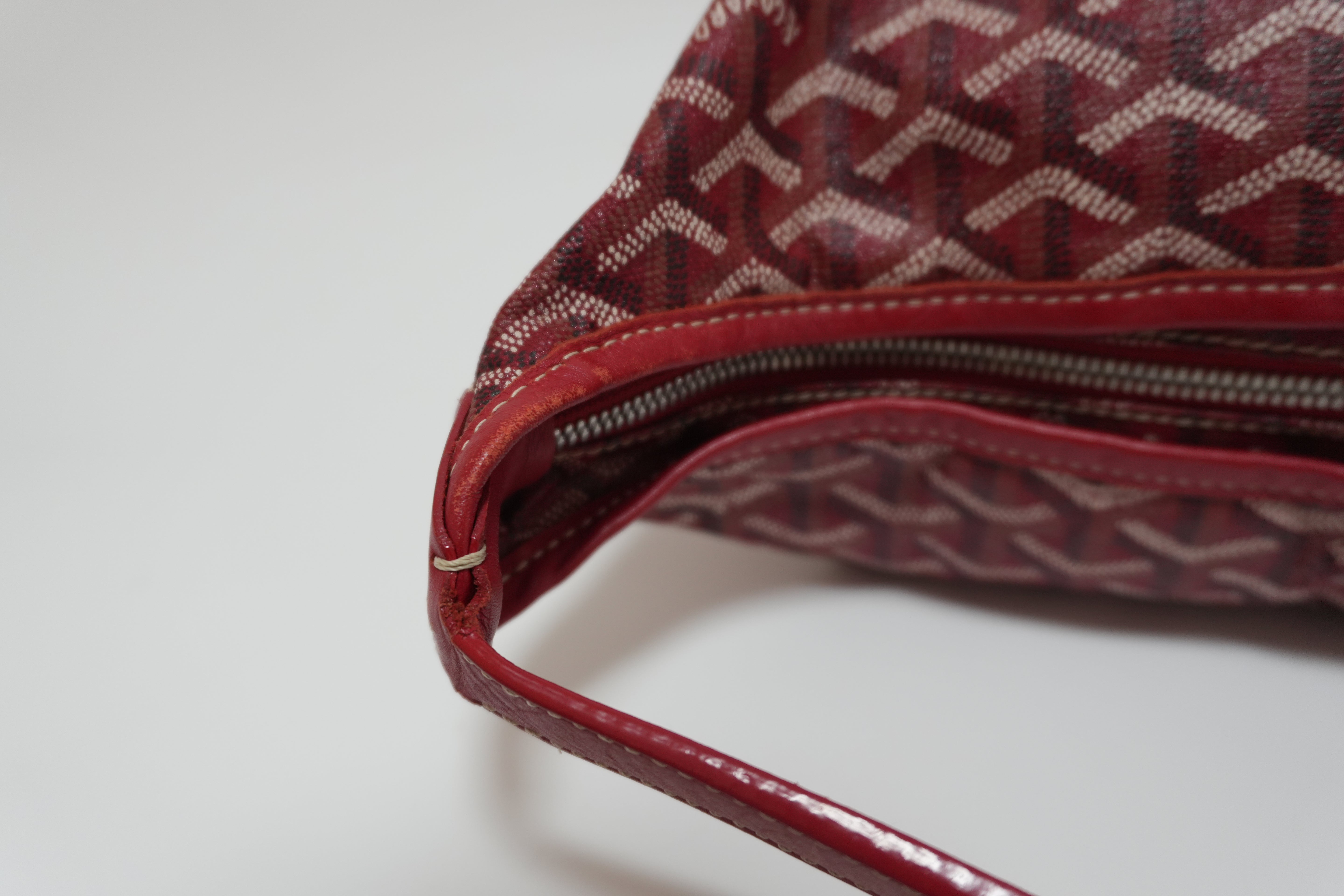 Goyard Fidji Hobo Bag Red Used