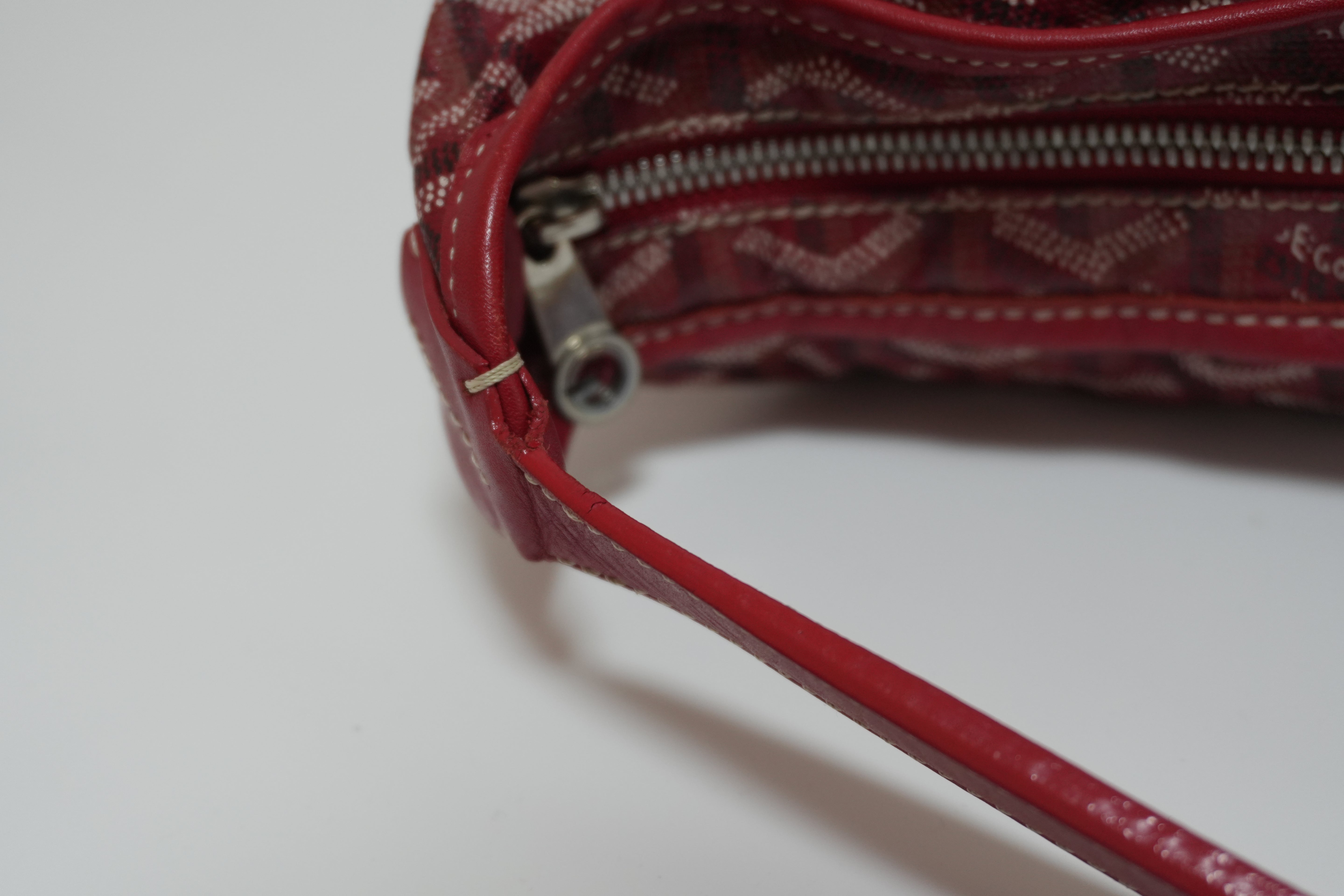 Goyard Fidji Hobo Bag Red Used