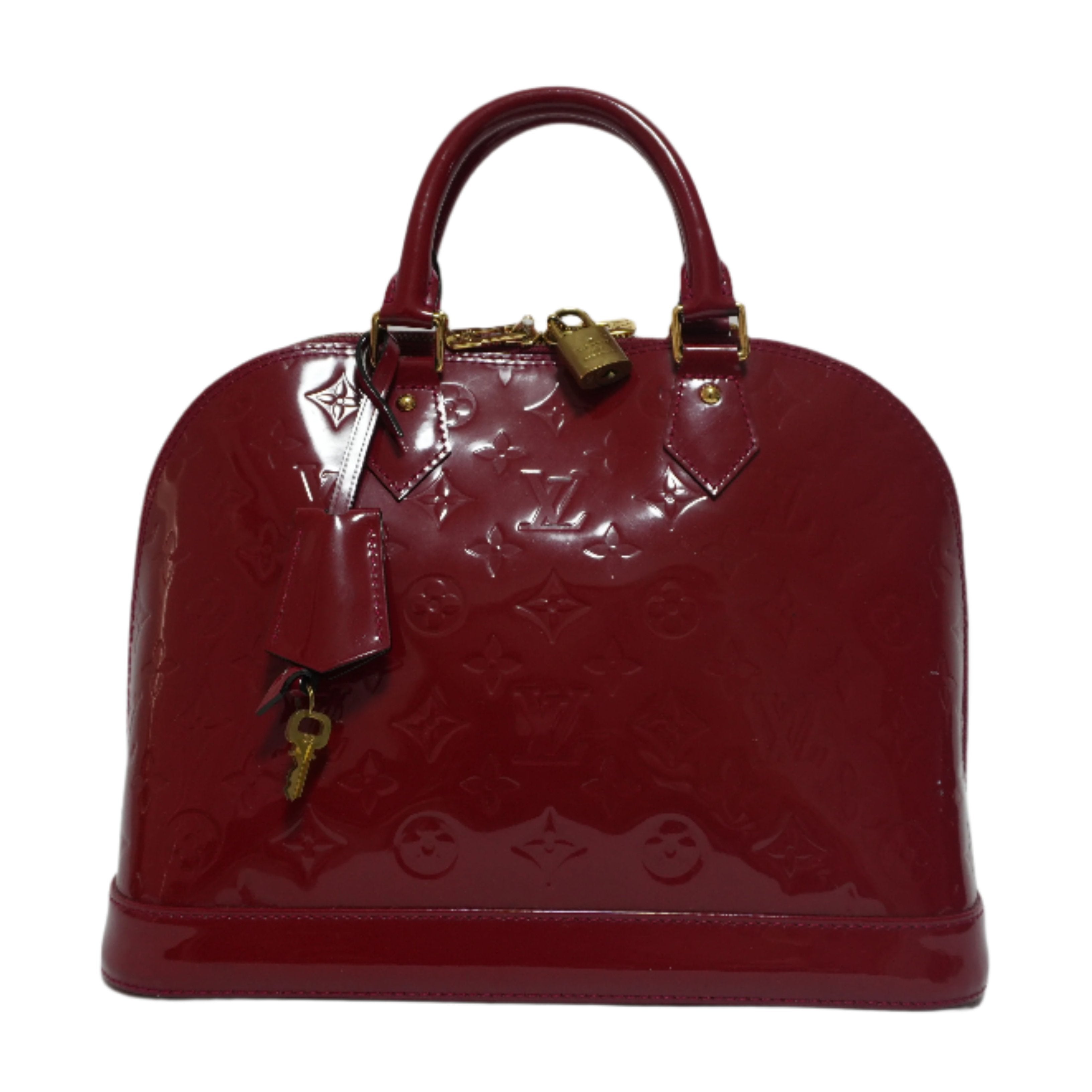 Louis Vuitton Vernis Alma PM Handbag Red Used