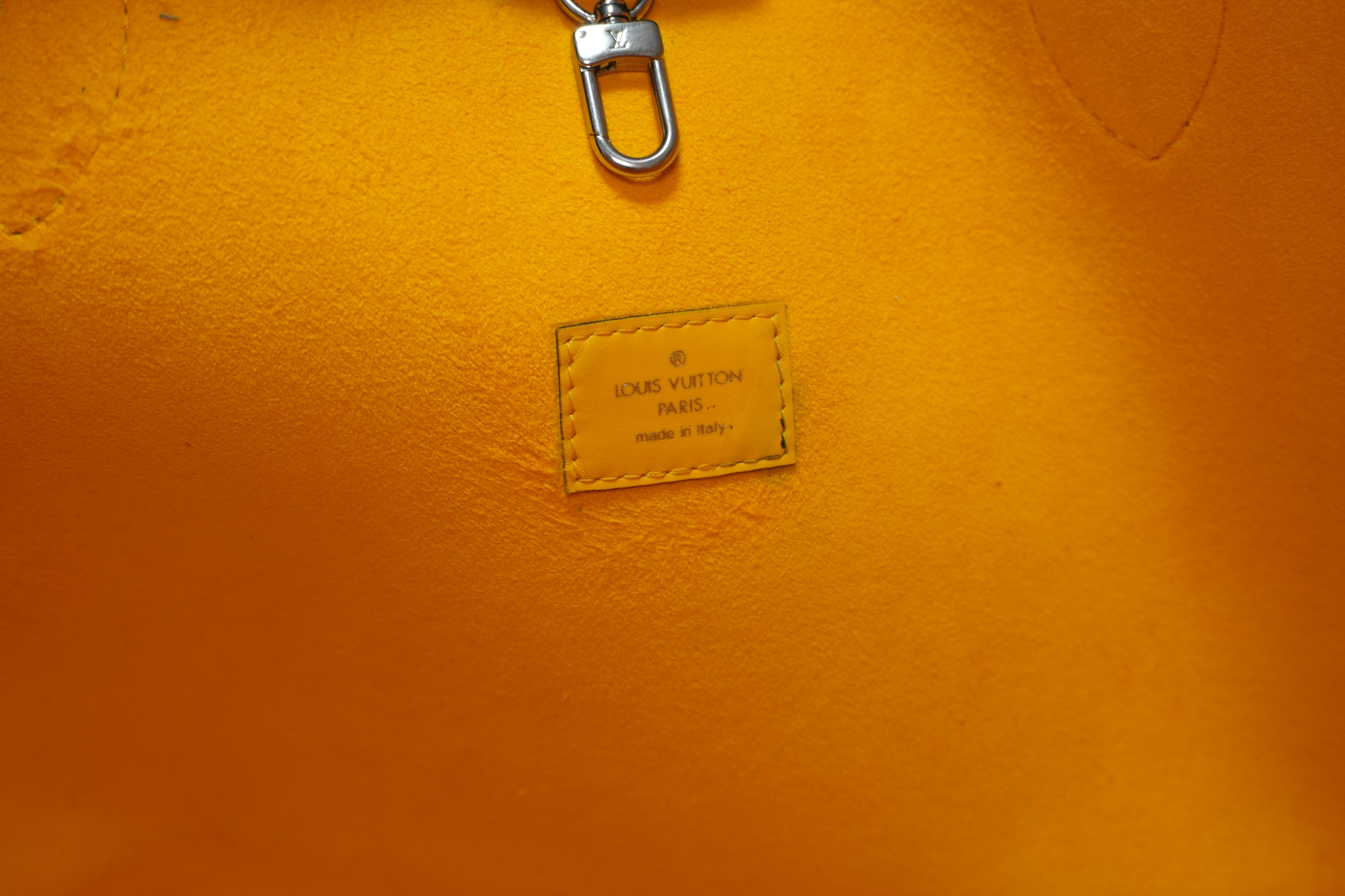 Louis Vuitton Neverfull MM Shoulder Tote Bag Yellow Used