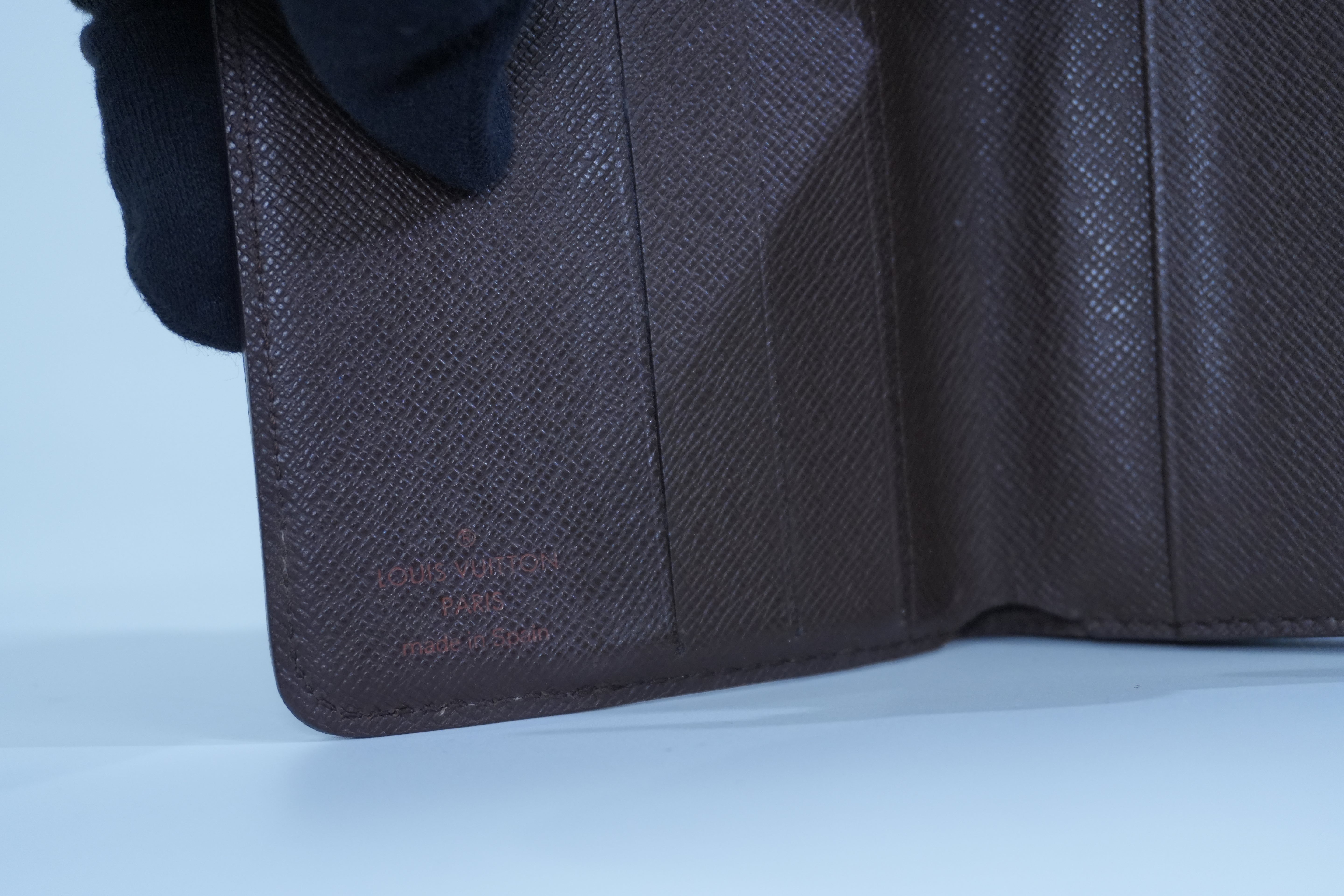 Pre-owned Louis Vuitton Damier Ebene Compact Wallet