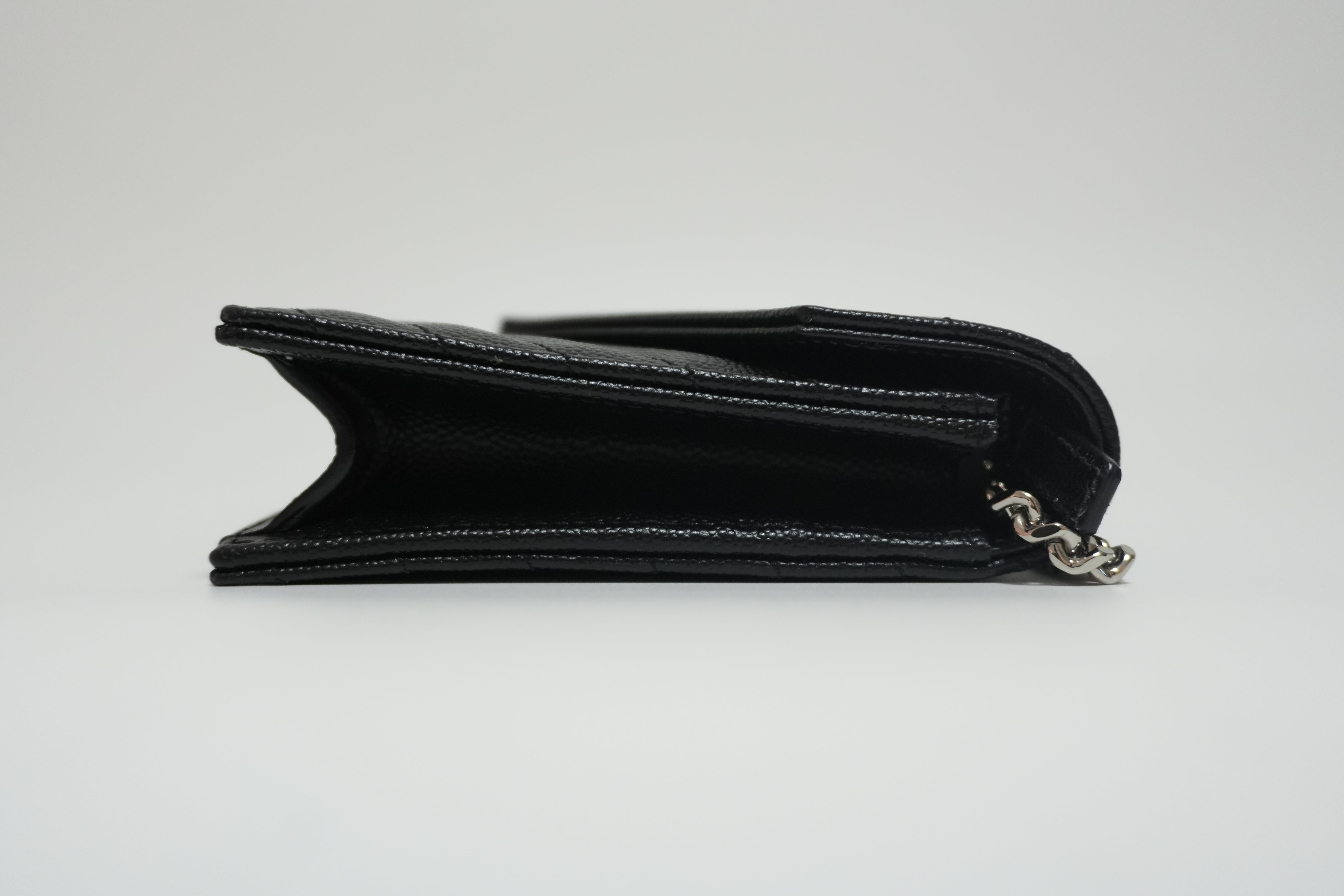 Yves Saint Laurent Cassandra Wallet on Chain Black Used