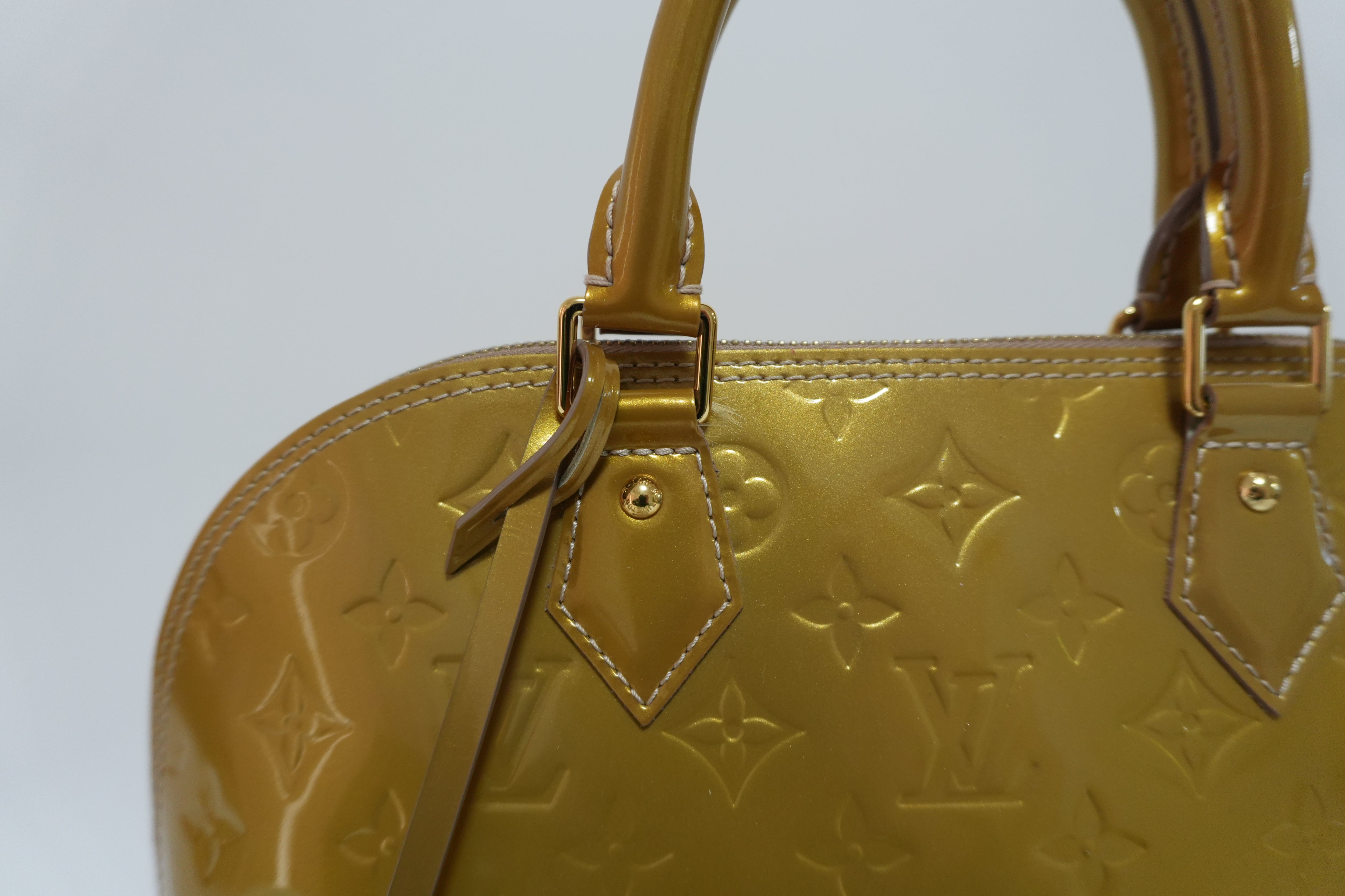 Louis Vuitton Vernis Alma PM Golden Yellow Used