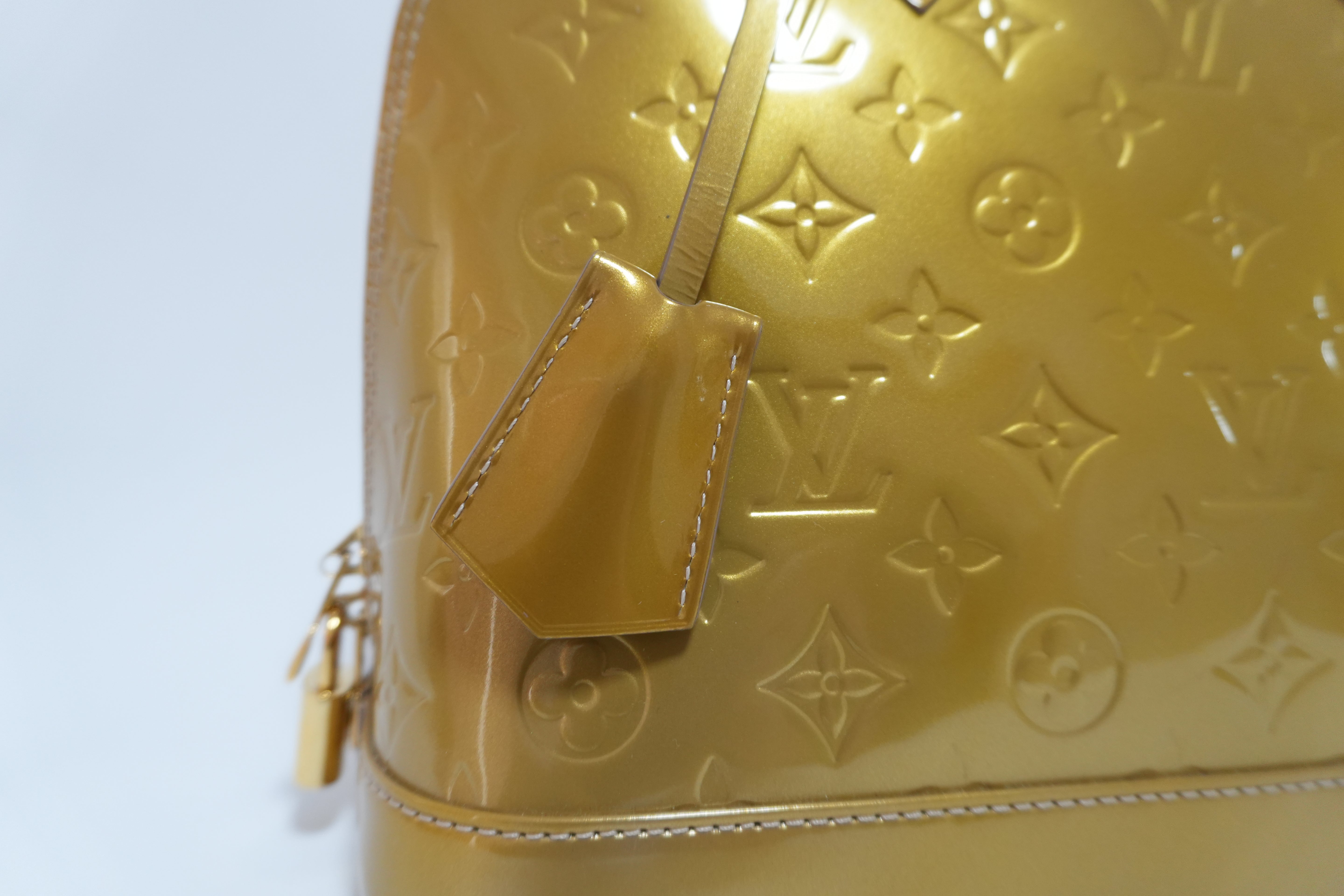 Louis Vuitton Vernis Alma PM Golden Yellow Used