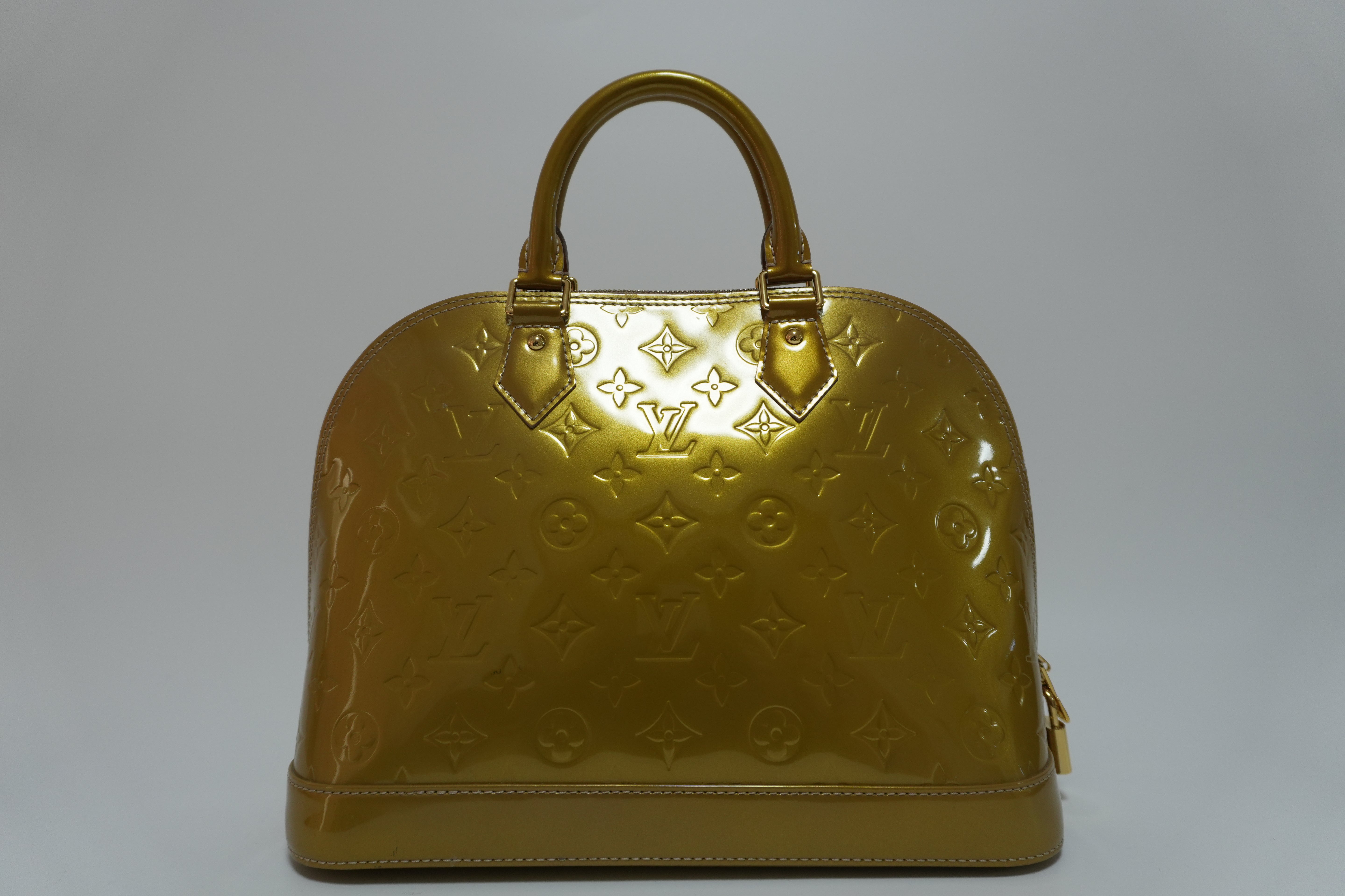 Louis Vuitton Vernis Alma PM Golden Yellow Used