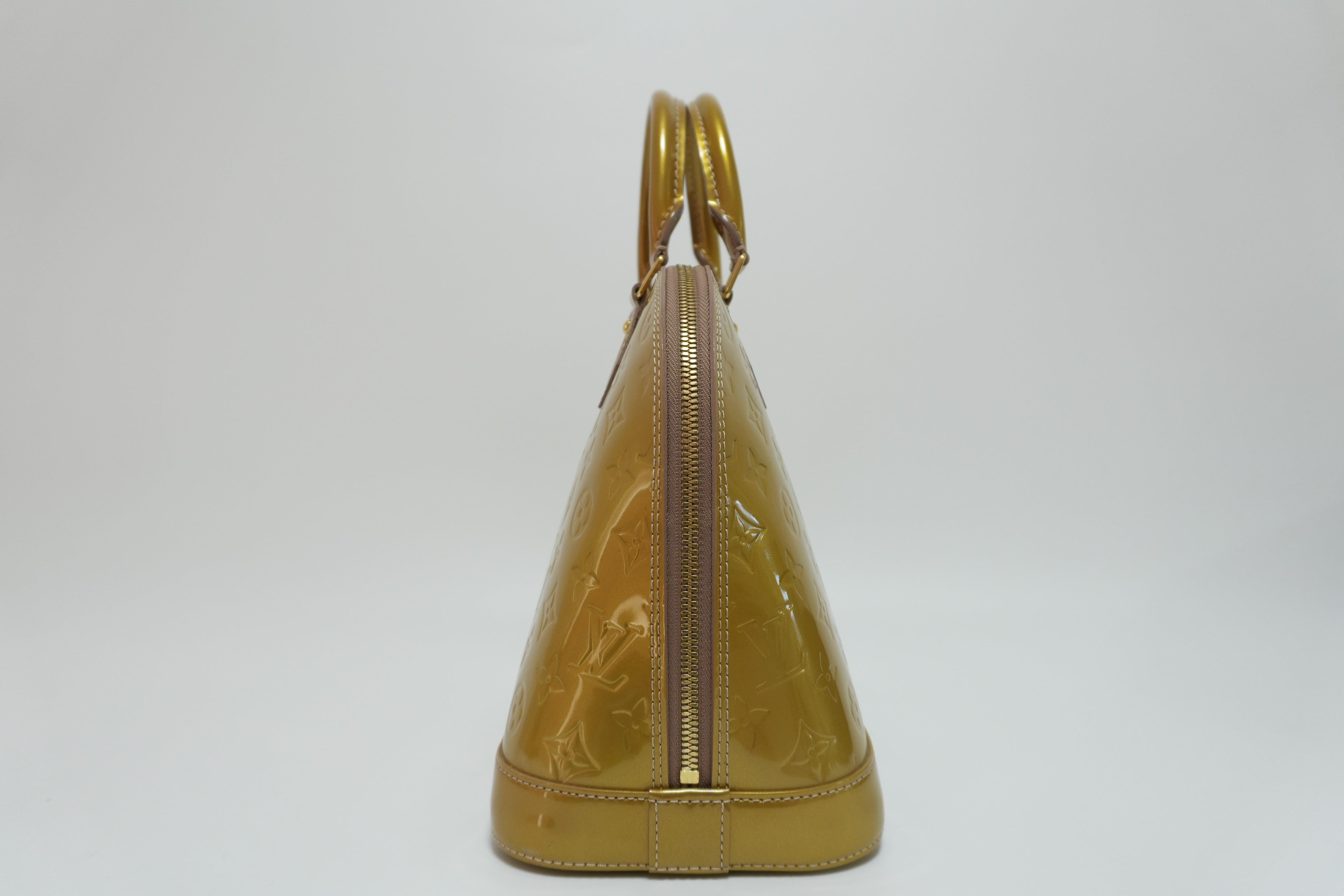 Louis Vuitton Vernis Alma PM Golden Yellow Used