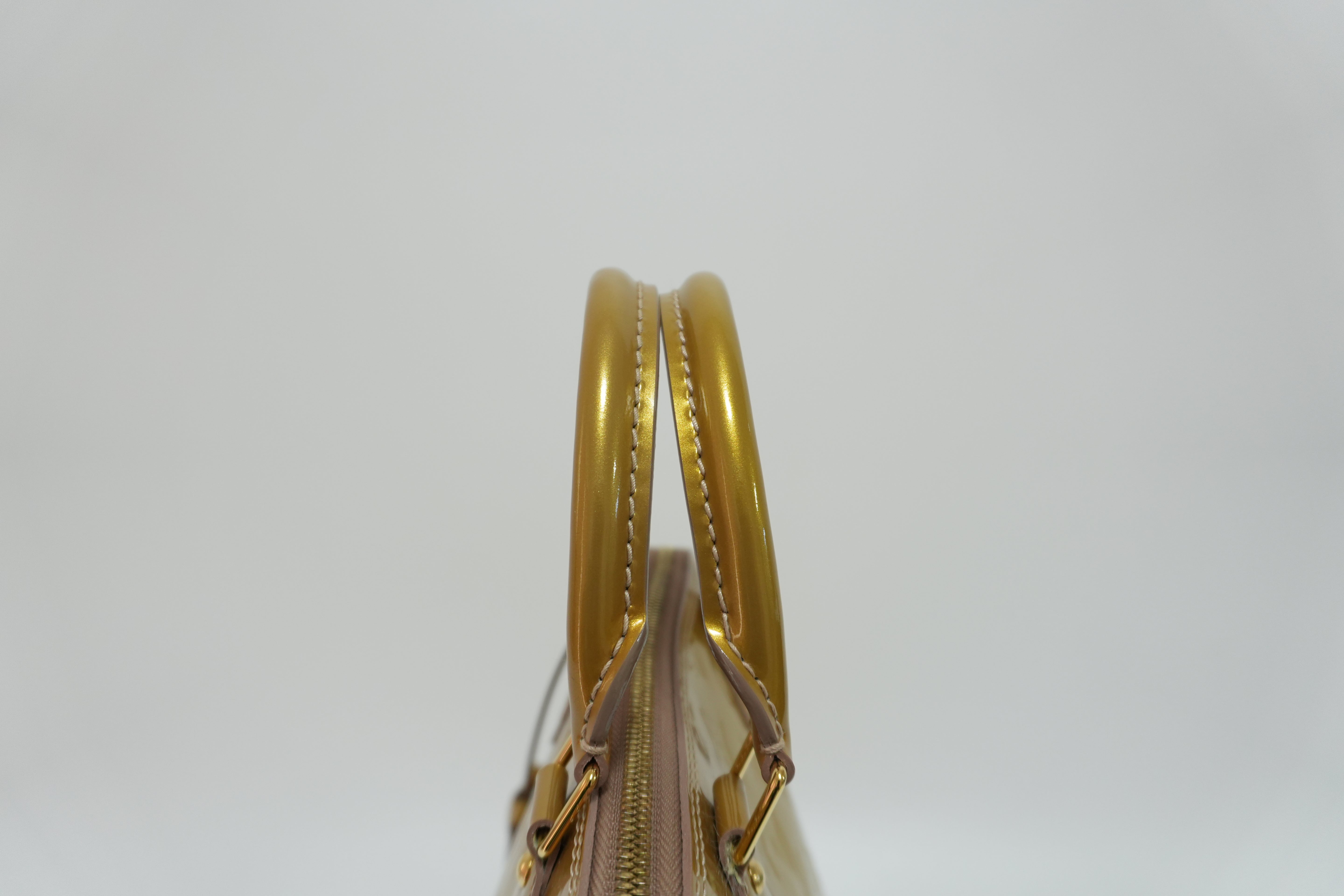 Louis Vuitton Vernis Alma PM Golden Yellow Used