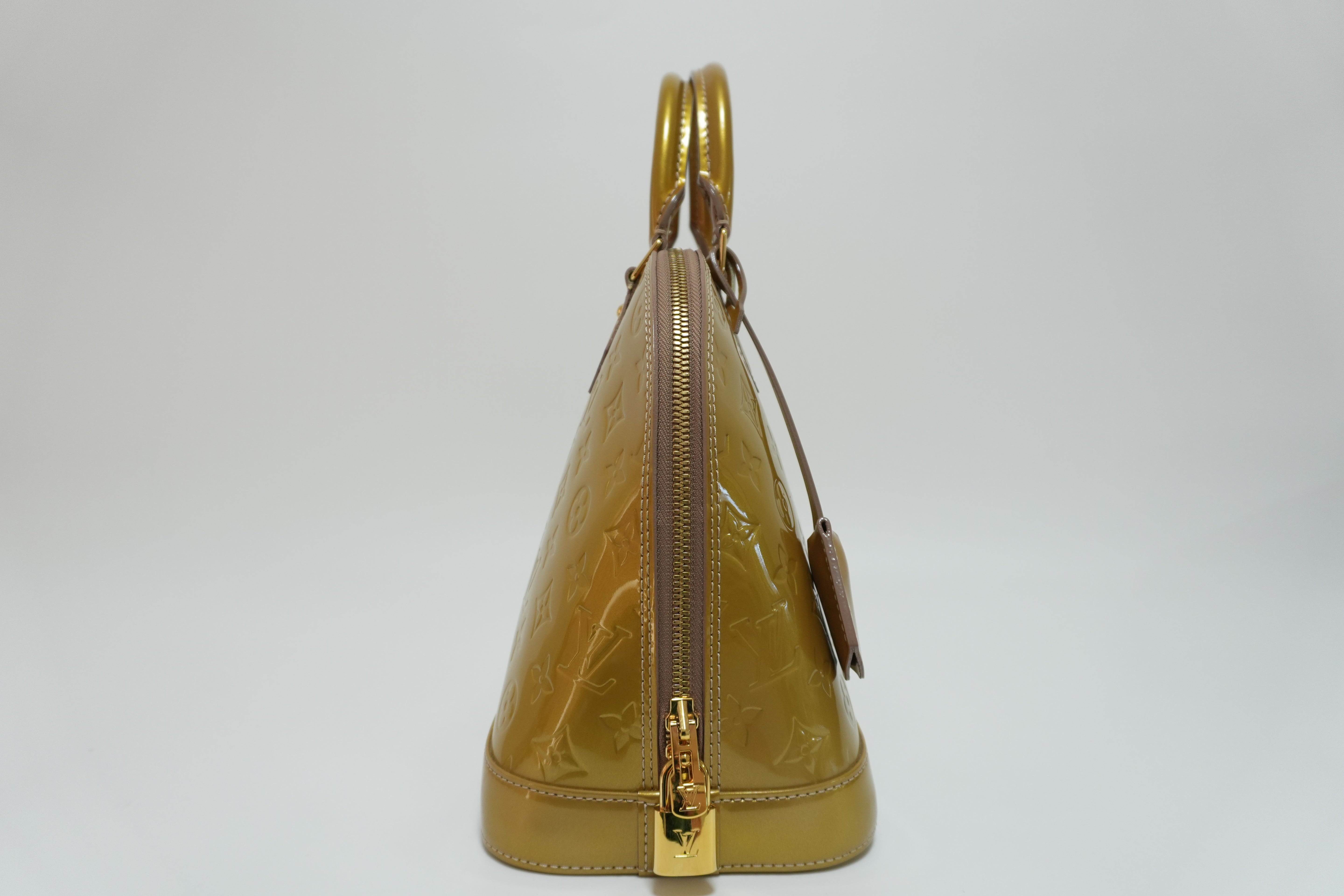 Louis Vuitton Vernis Alma PM Golden Yellow Used