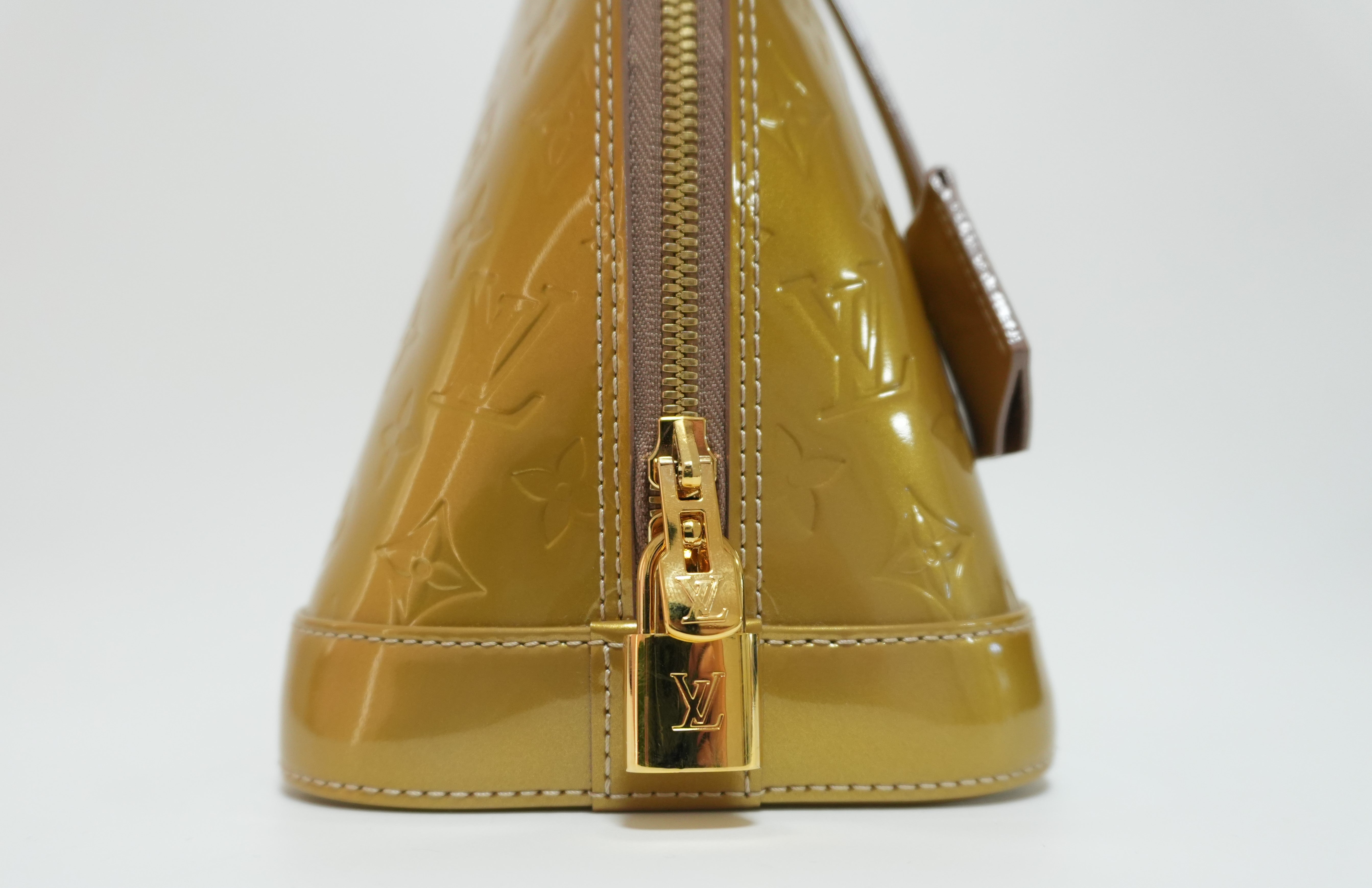 Louis Vuitton Vernis Alma PM Golden Yellow Used