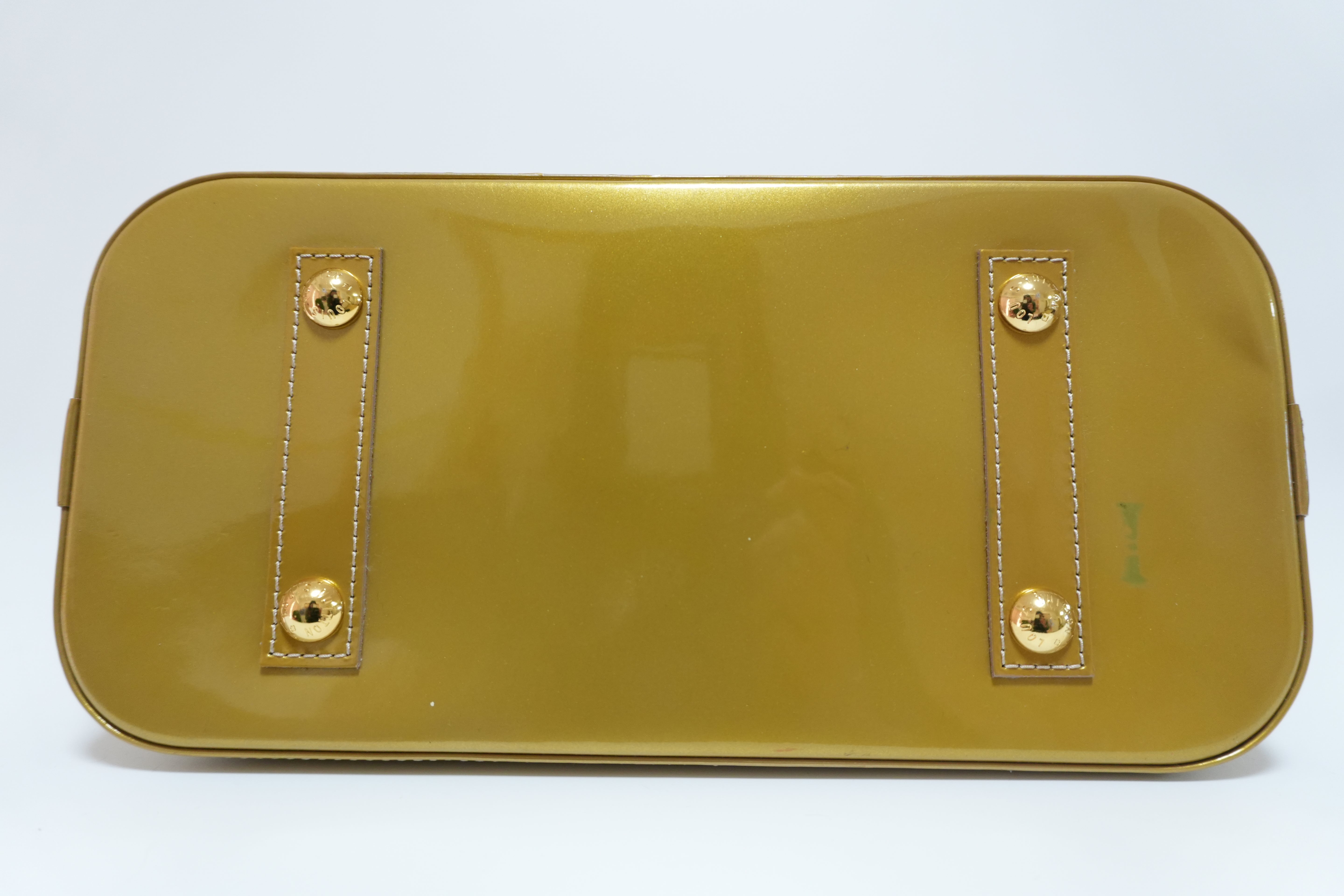 Louis Vuitton Vernis Alma PM Golden Yellow Used