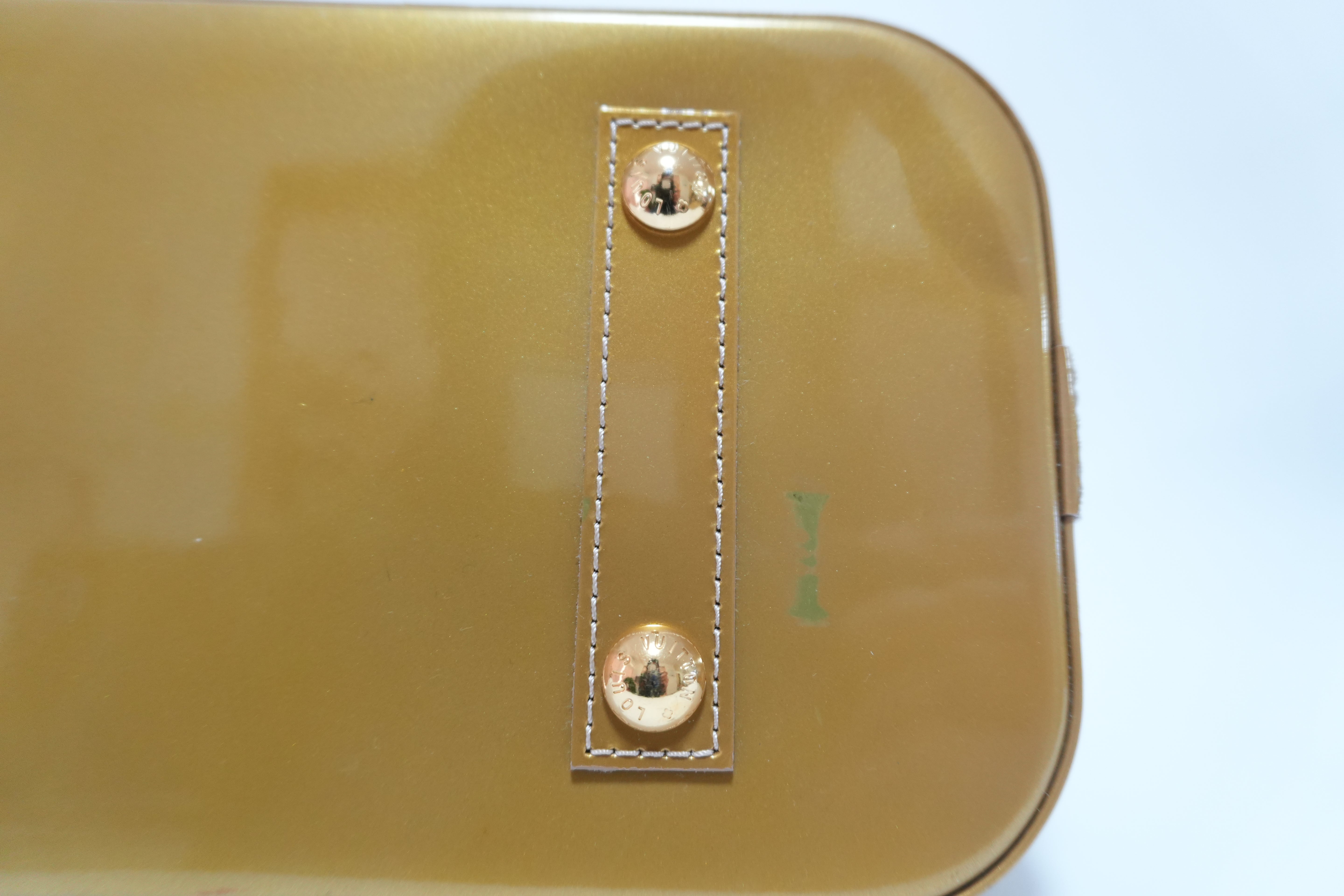 Louis Vuitton Vernis Alma PM Golden Yellow Used