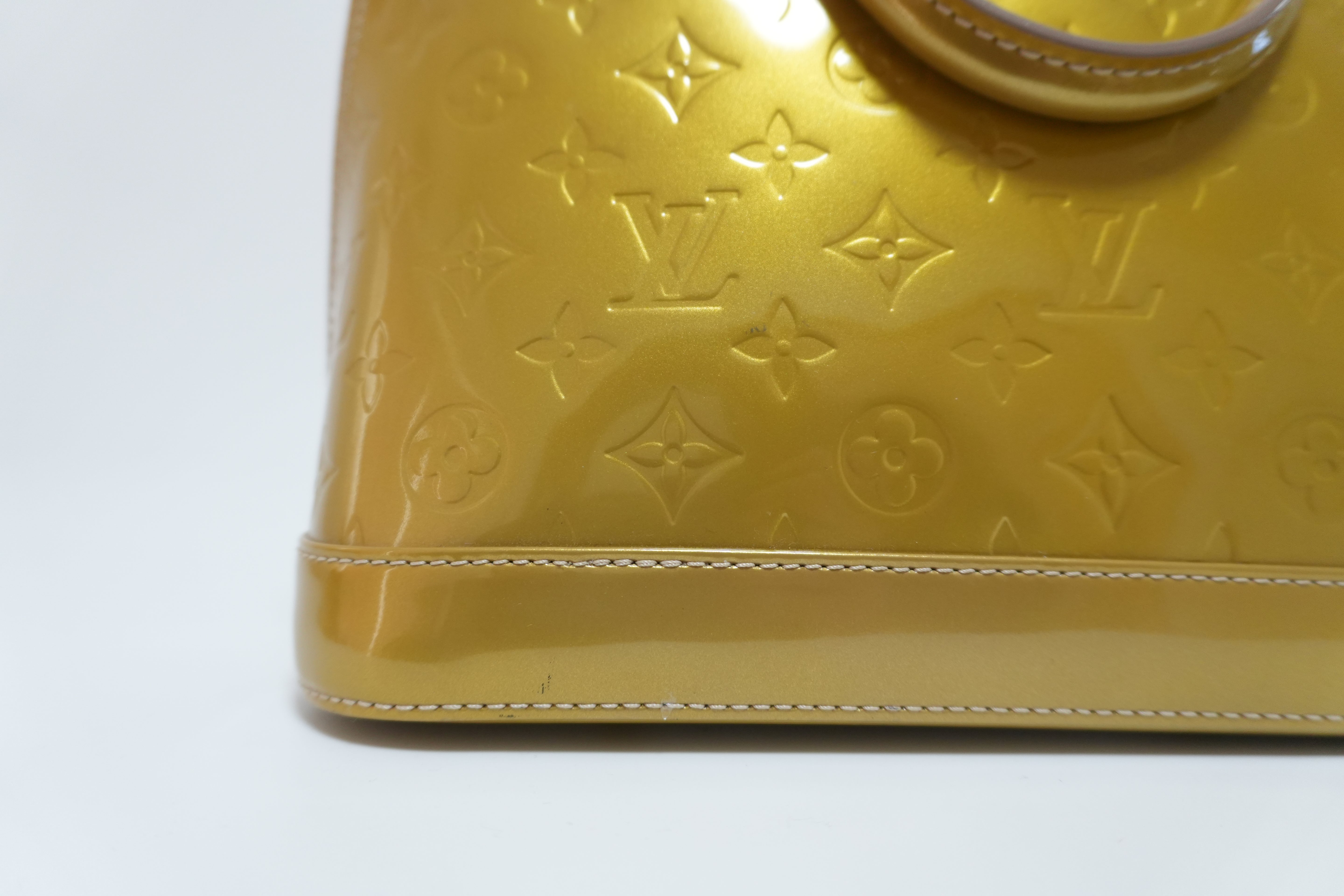 Louis Vuitton Vernis Alma PM Golden Yellow Used