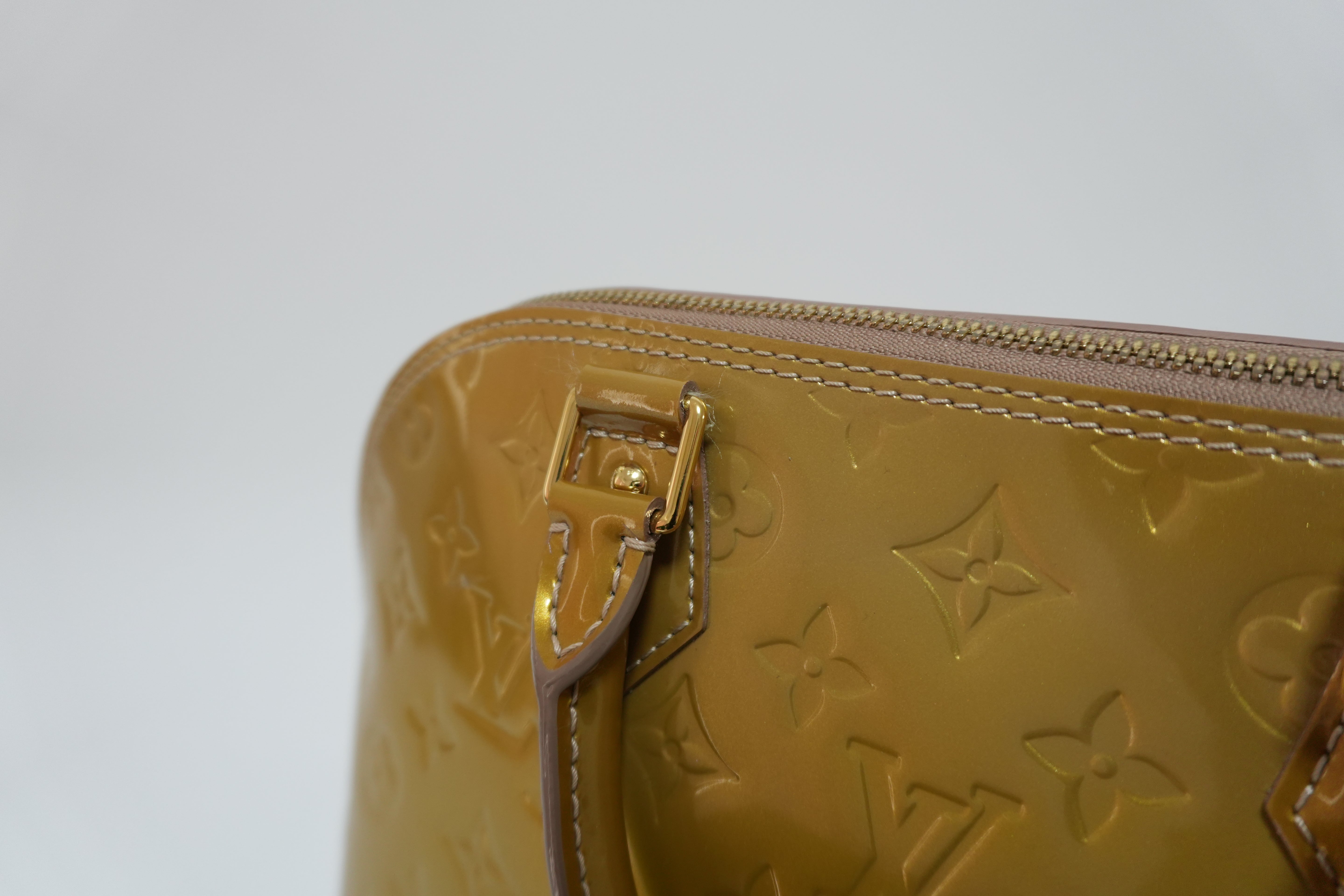 Louis Vuitton Vernis Alma PM Golden Yellow Used