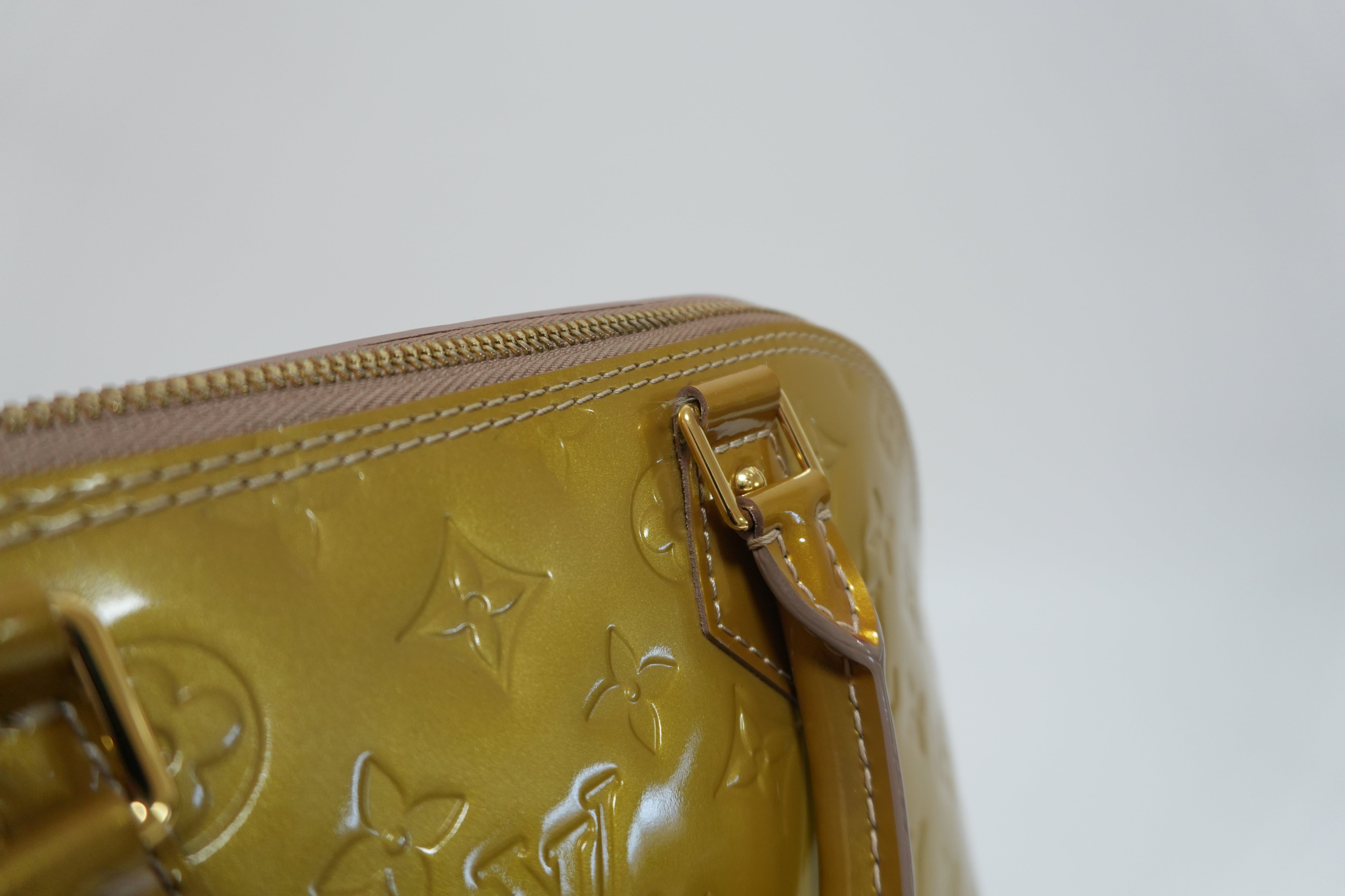 Louis Vuitton Vernis Alma PM Golden Yellow Used