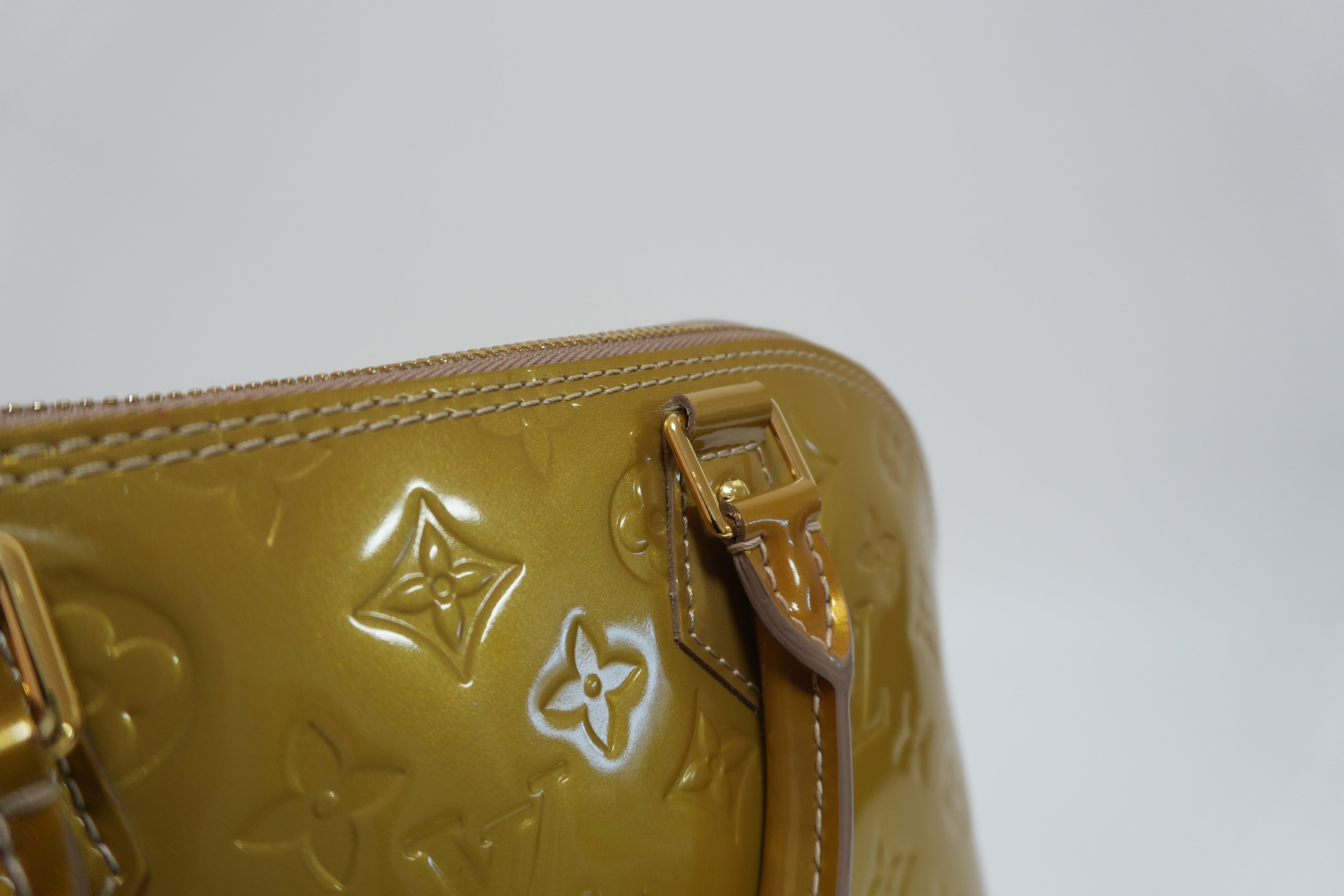 Louis Vuitton Vernis Alma PM Golden Yellow Used