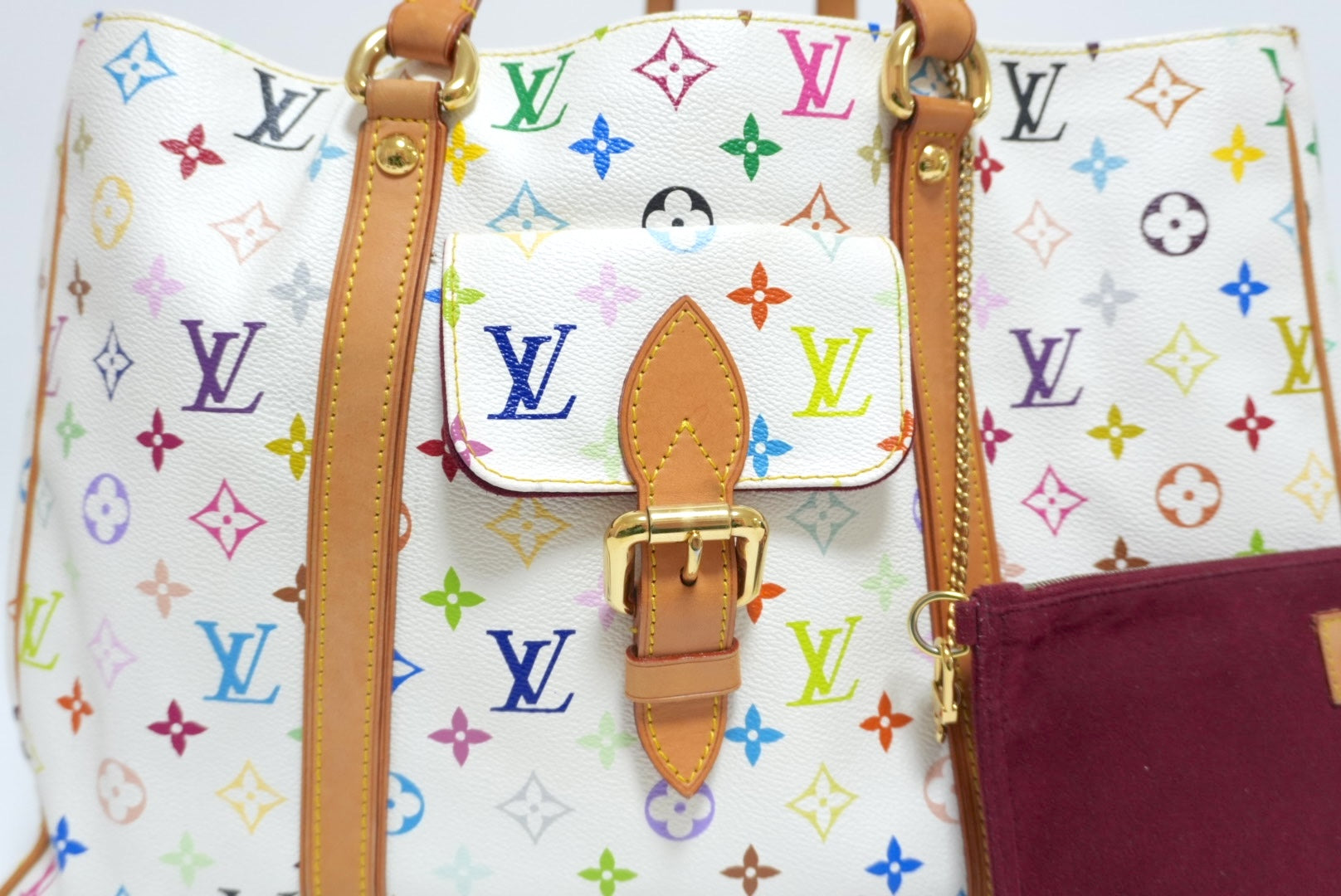 Louis Vuitton Multicolor Aurelia MM Shoulder Tote Bag Used