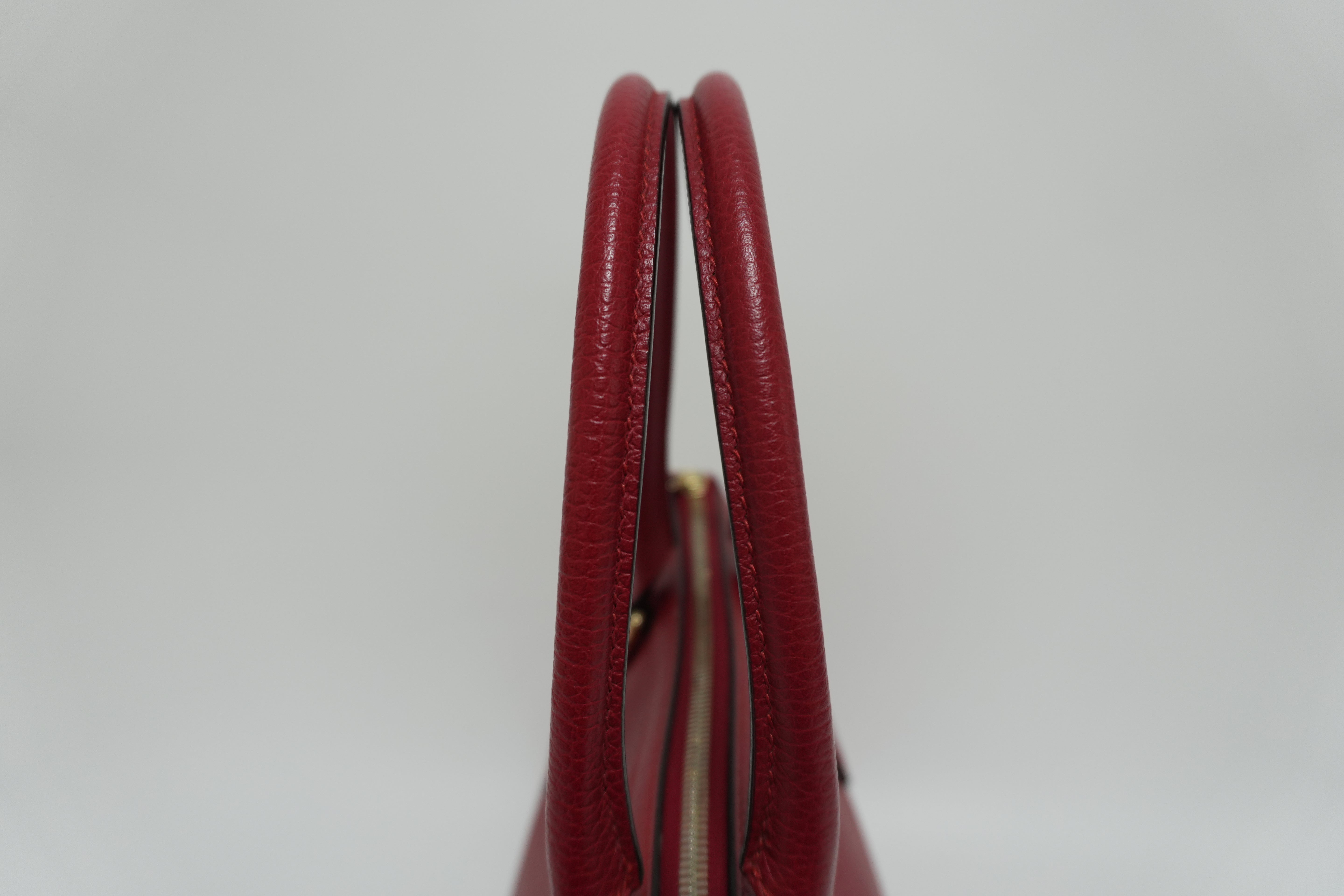 Gucci Charmy Leather Two-Way Handbag Red Used