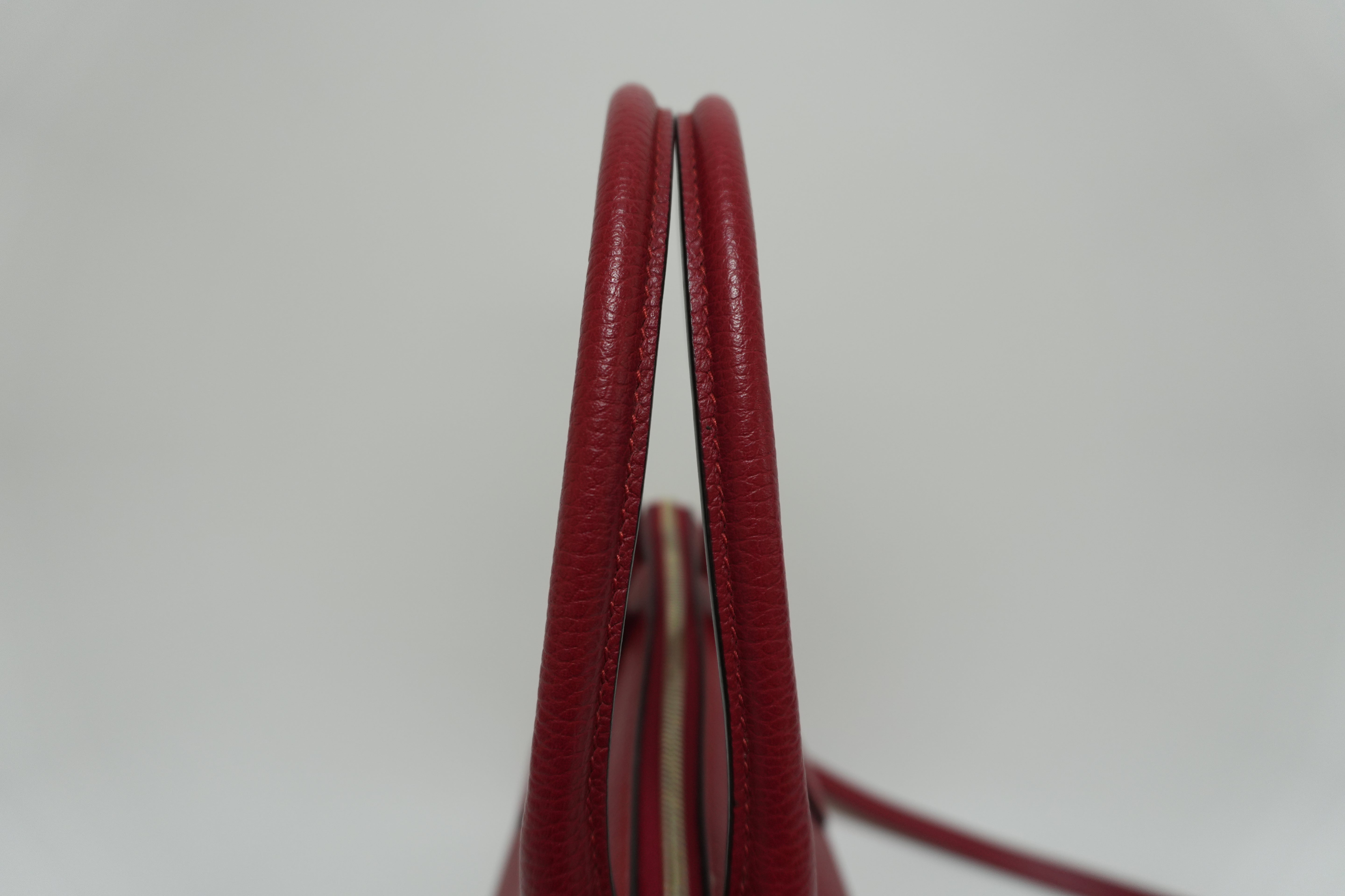 Gucci Charmy Leather Two-Way Handbag Red Used