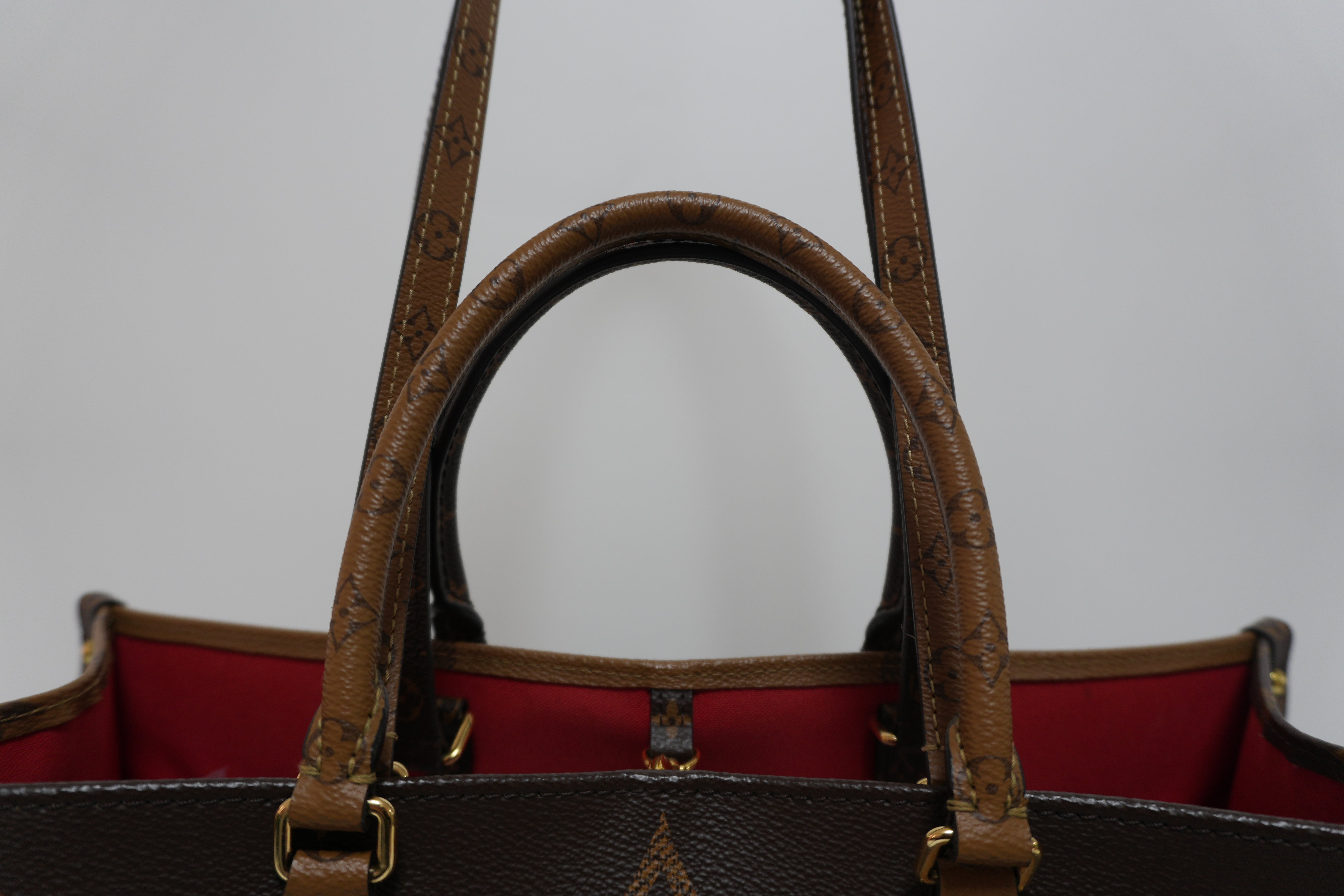 Louis Vuitton Reverse Giant On the Go GM Tote Bag Used