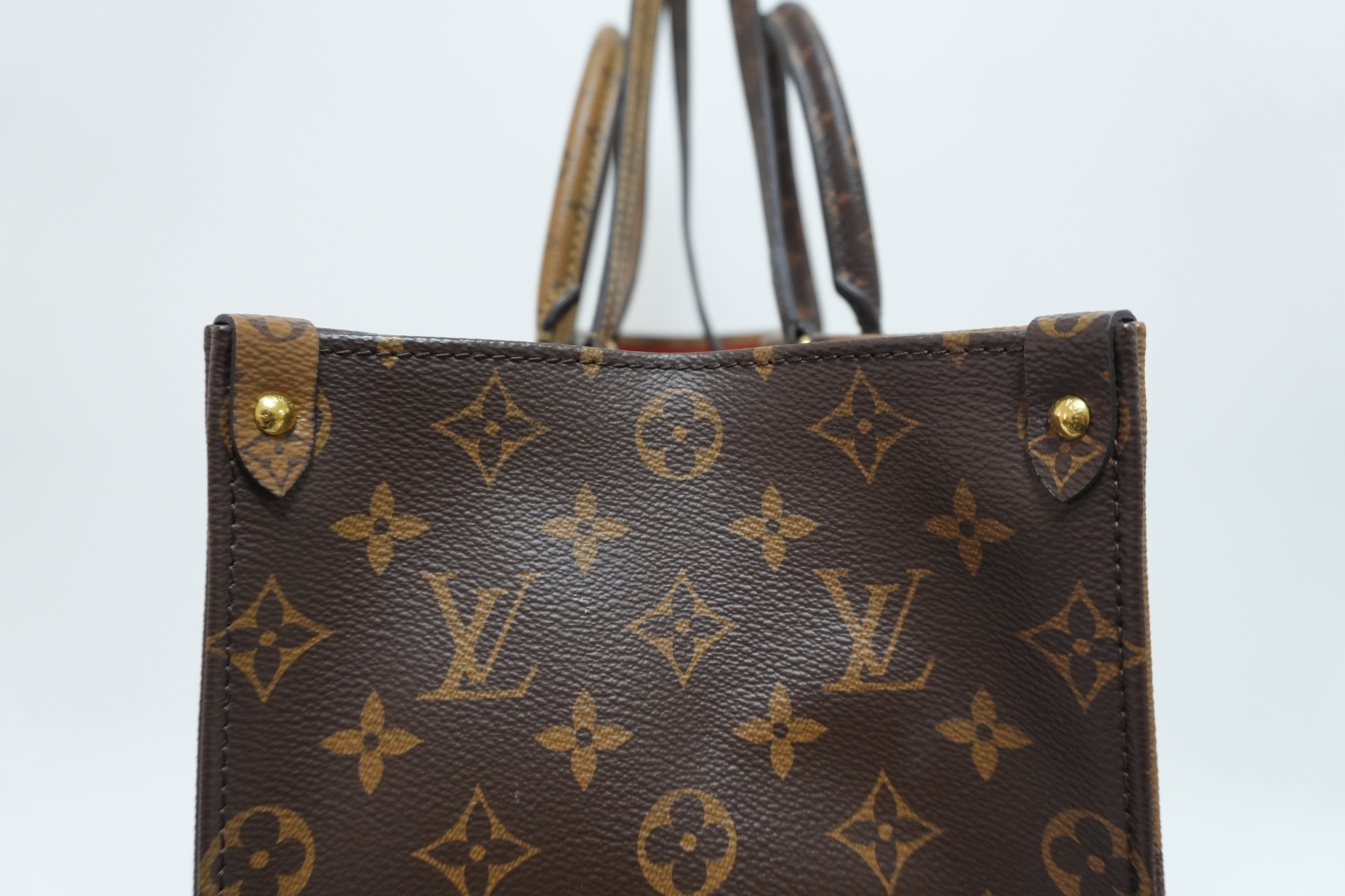 Louis Vuitton Reverse Giant On the Go GM Tote Bag Used