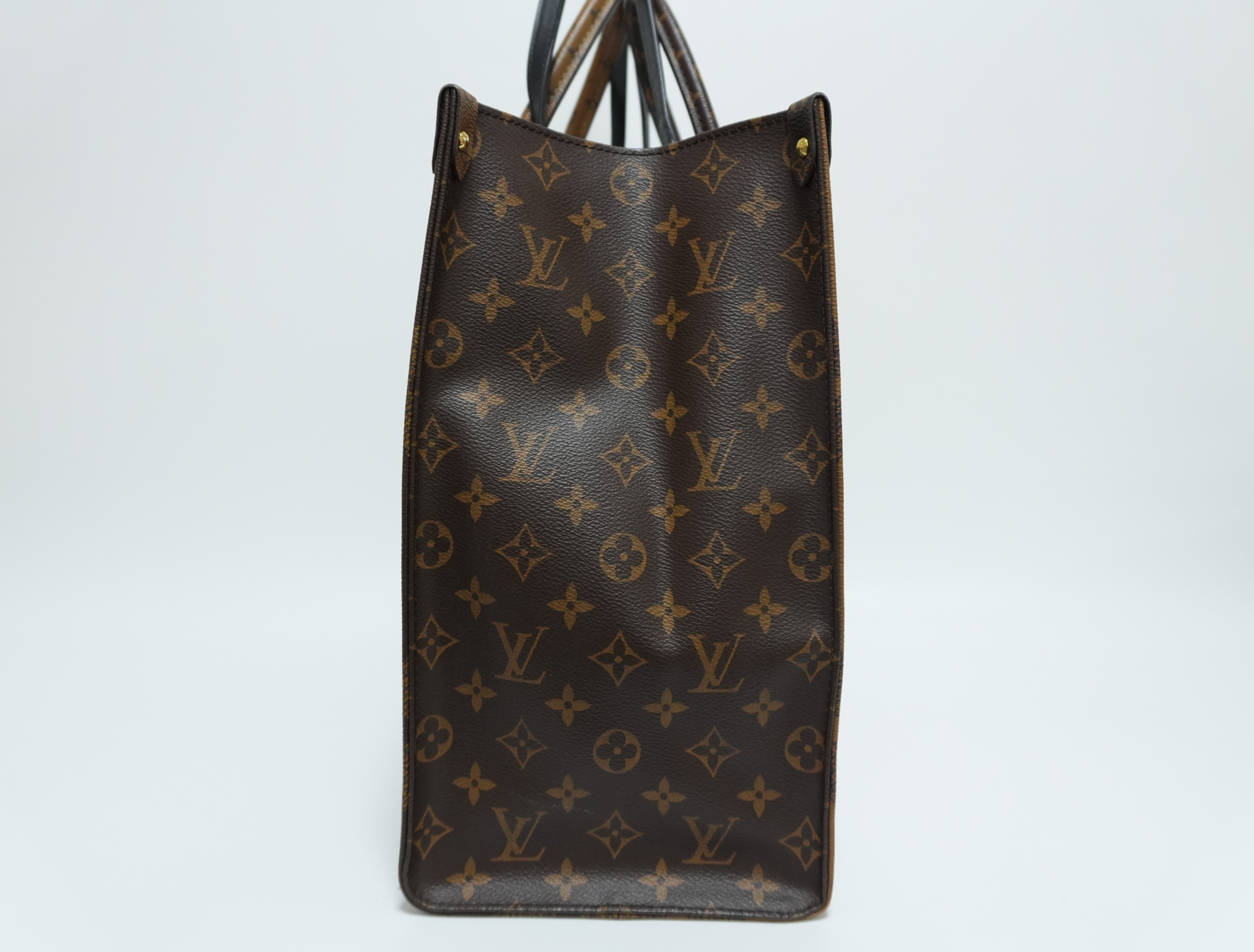 Louis Vuitton Reverse Giant On the Go GM Tote Bag Used