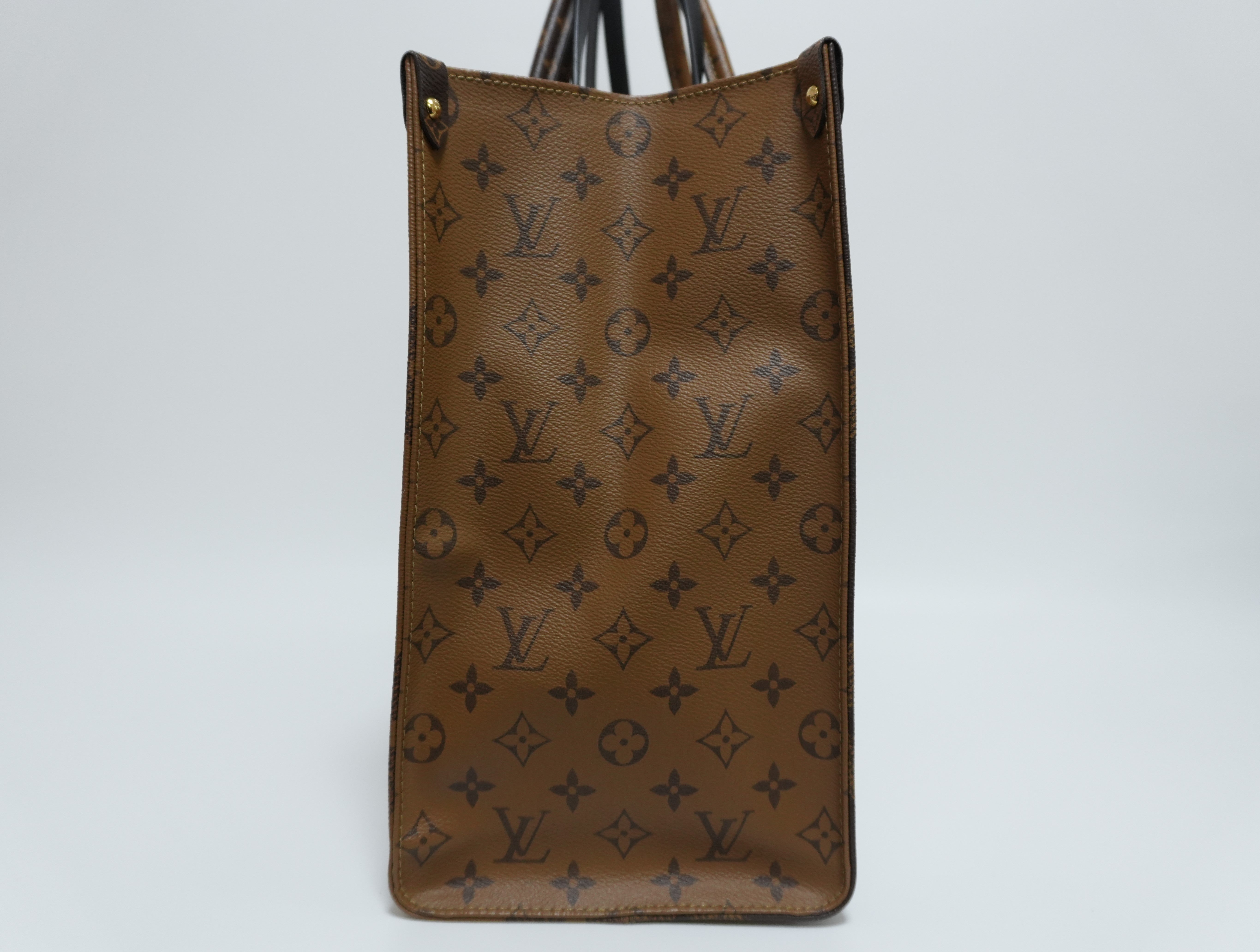 Louis Vuitton Reverse Giant On the Go GM Tote Bag Used