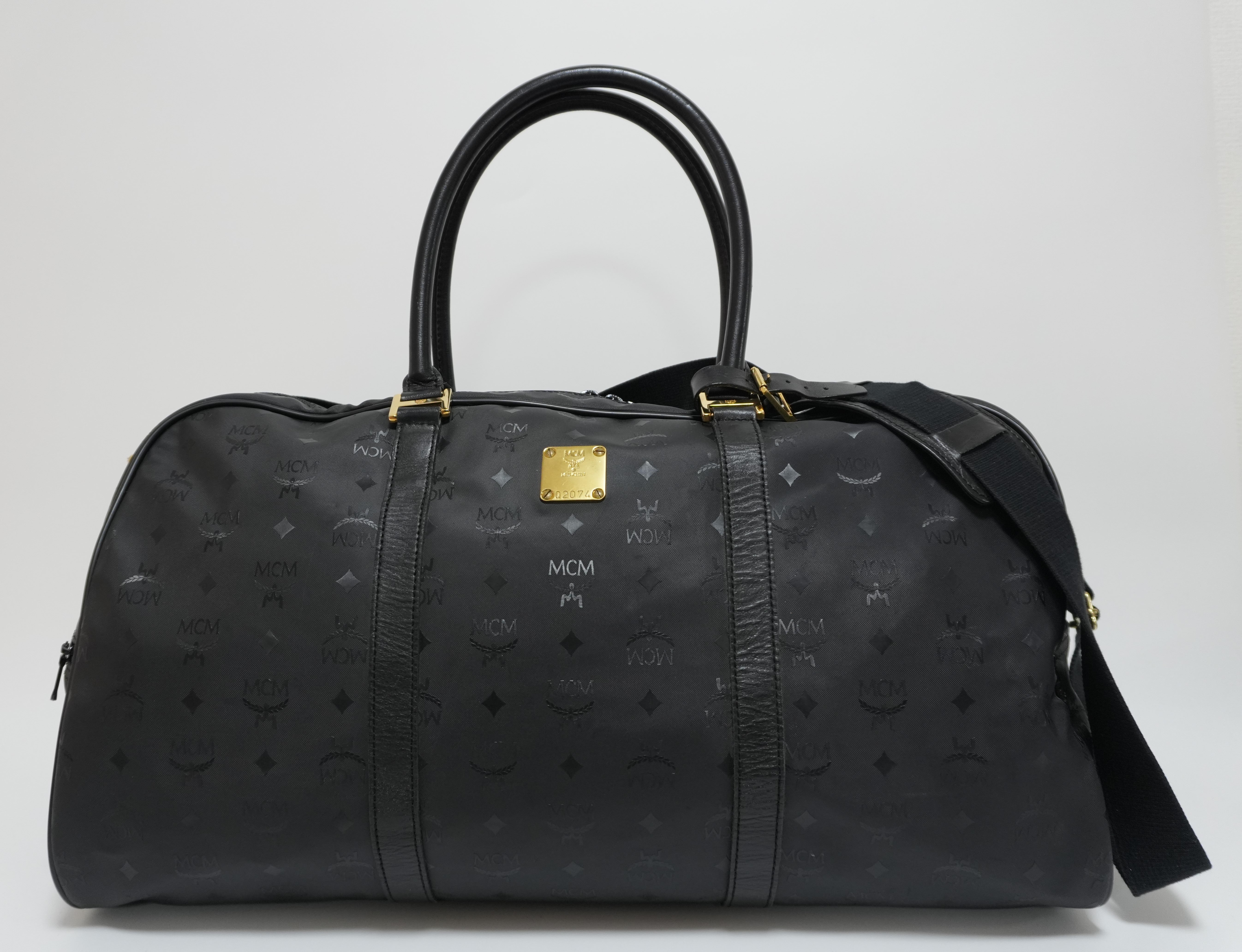 MCM Duffle Bag Black Used