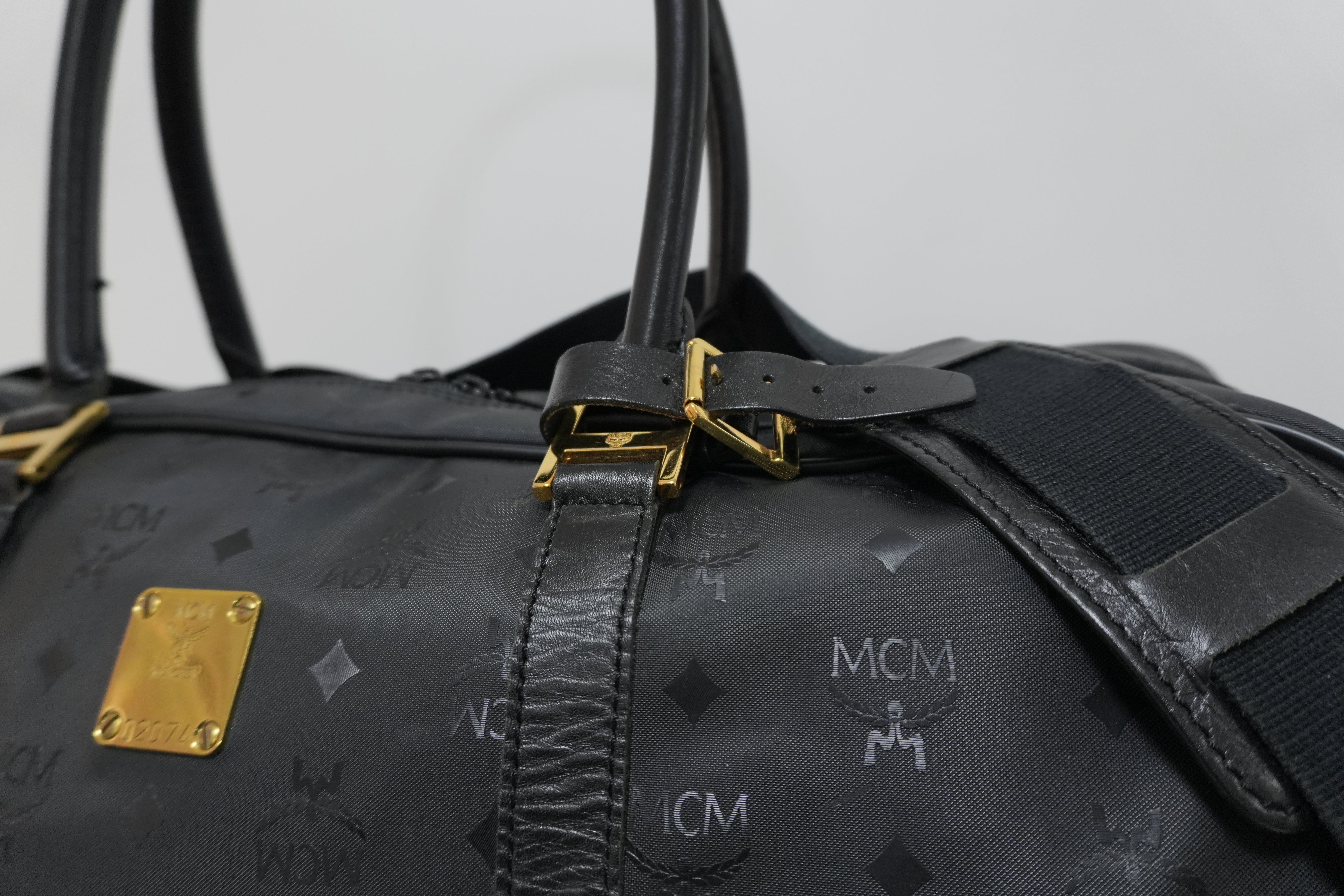 MCM Duffle Bag Black Used