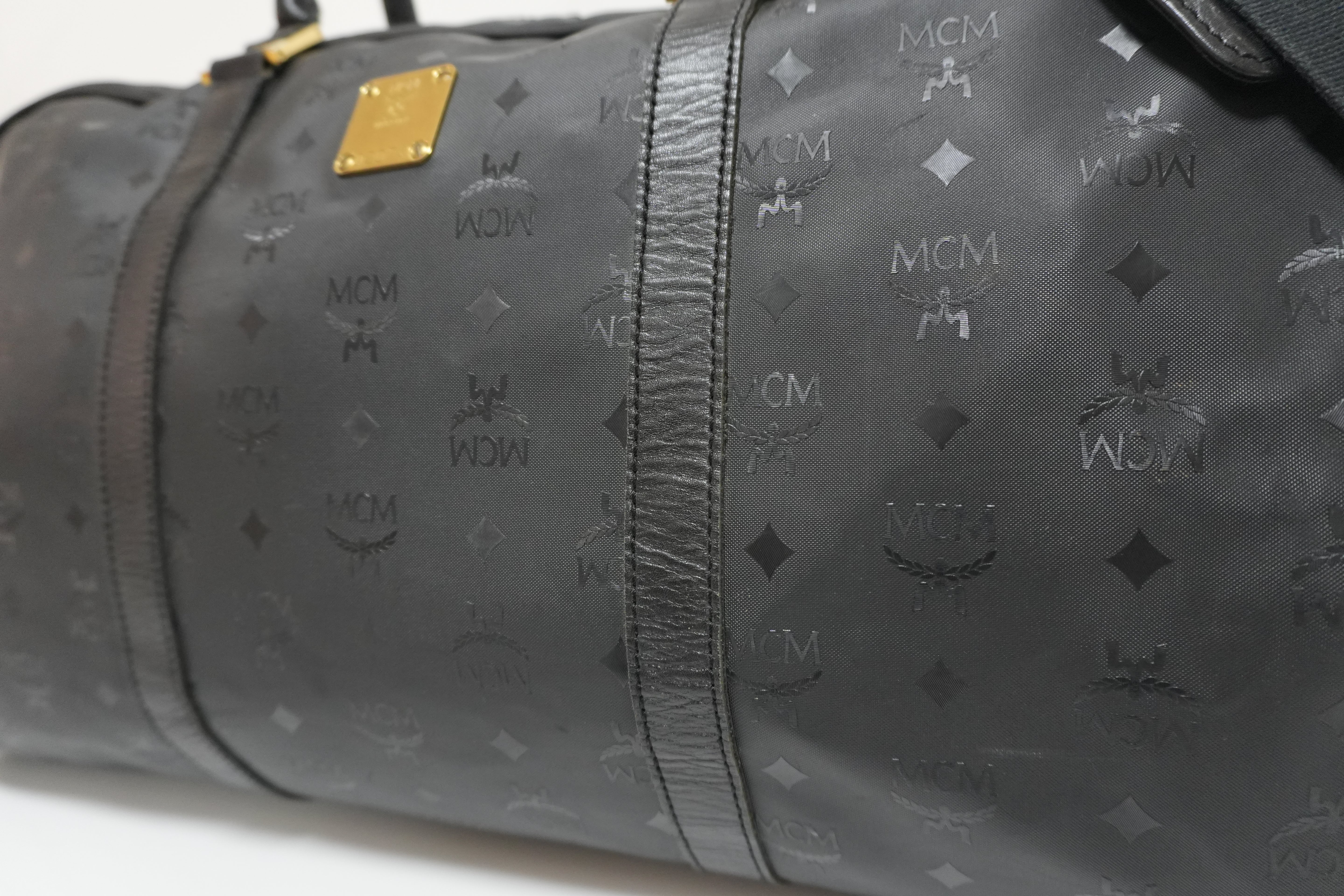 MCM Duffle Bag Black Used