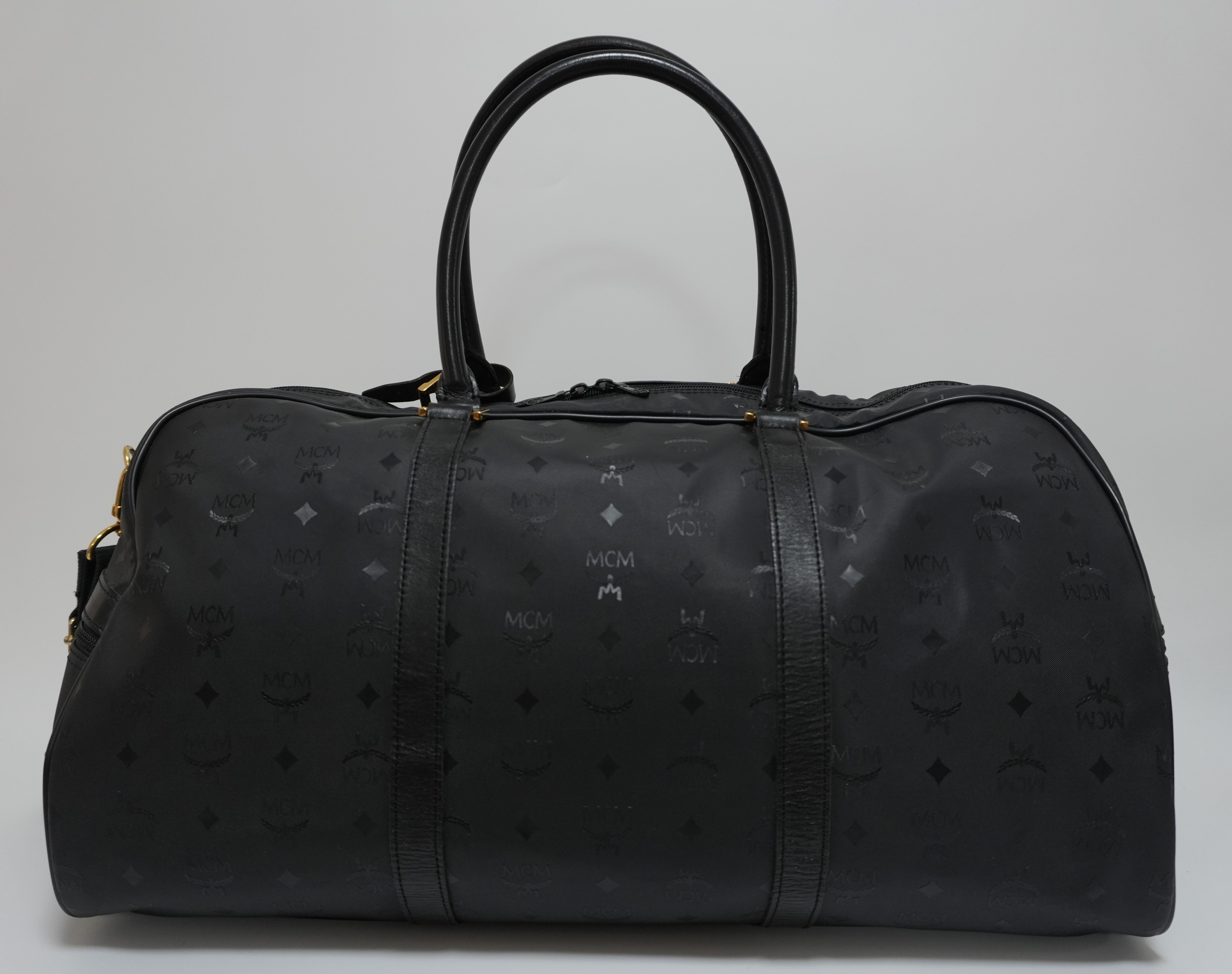 MCM Duffle Bag Black Used