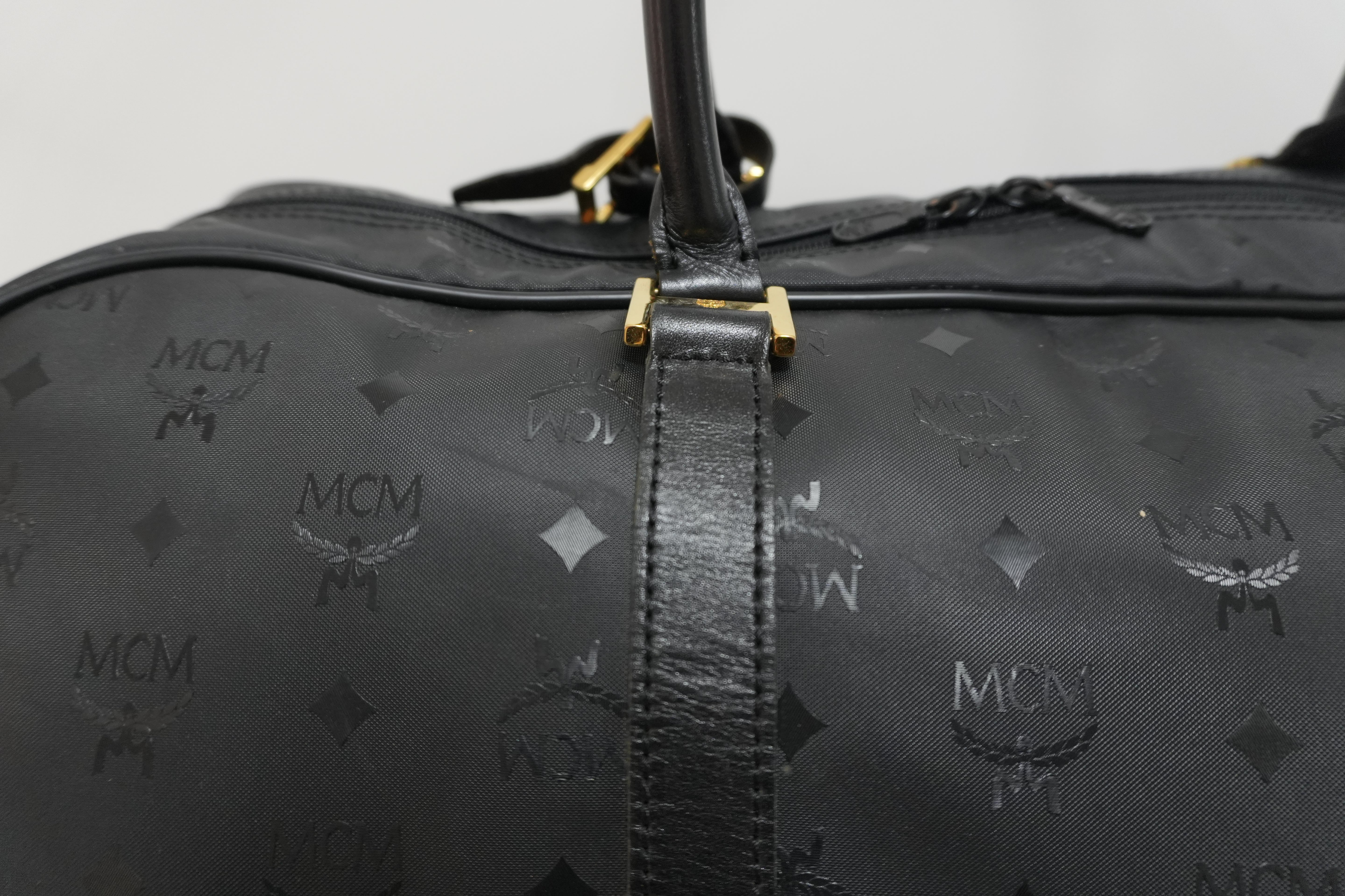 MCM Duffle Bag Black Used