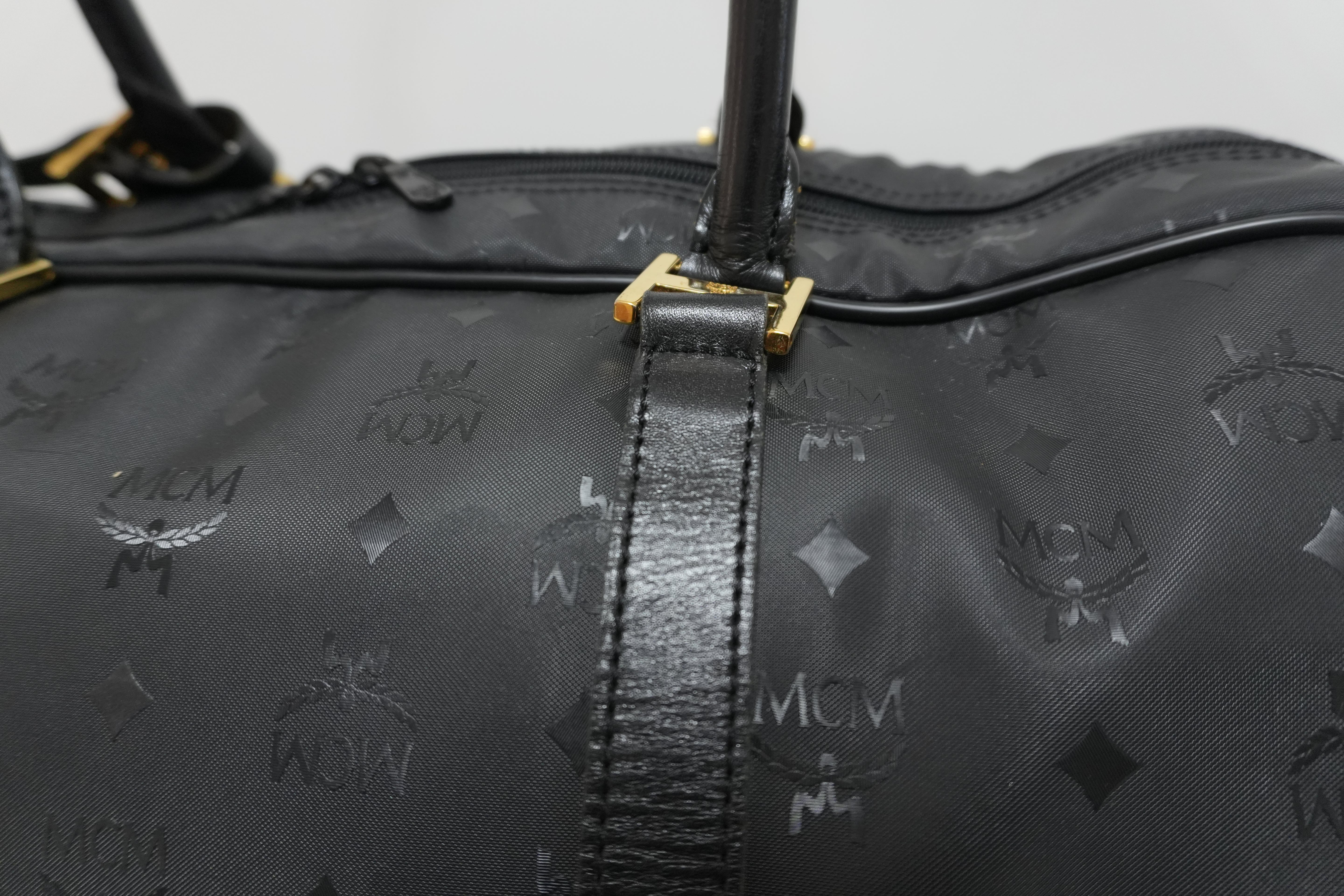 MCM Duffle Bag Black Used