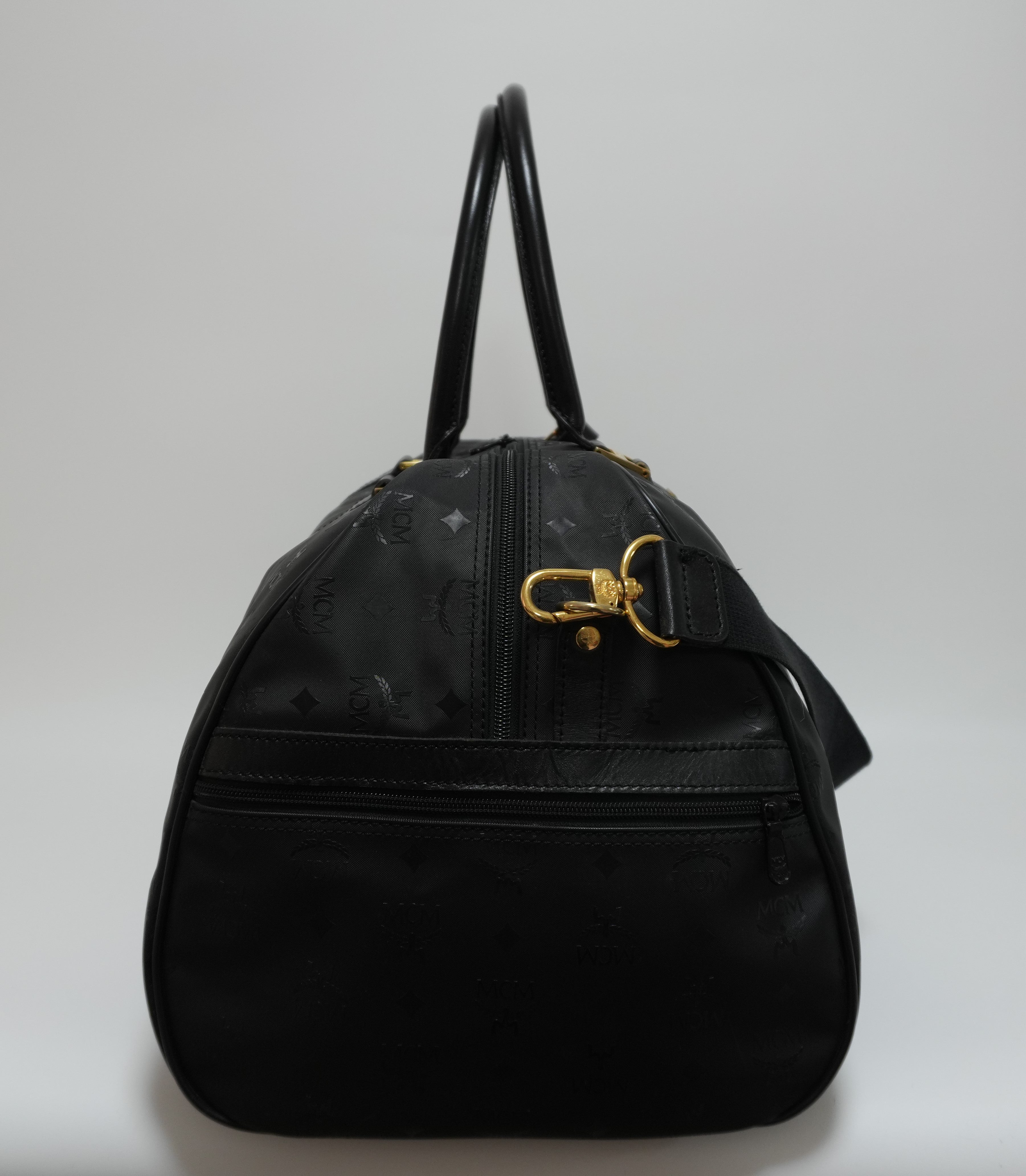 MCM Duffle Bag Black Used