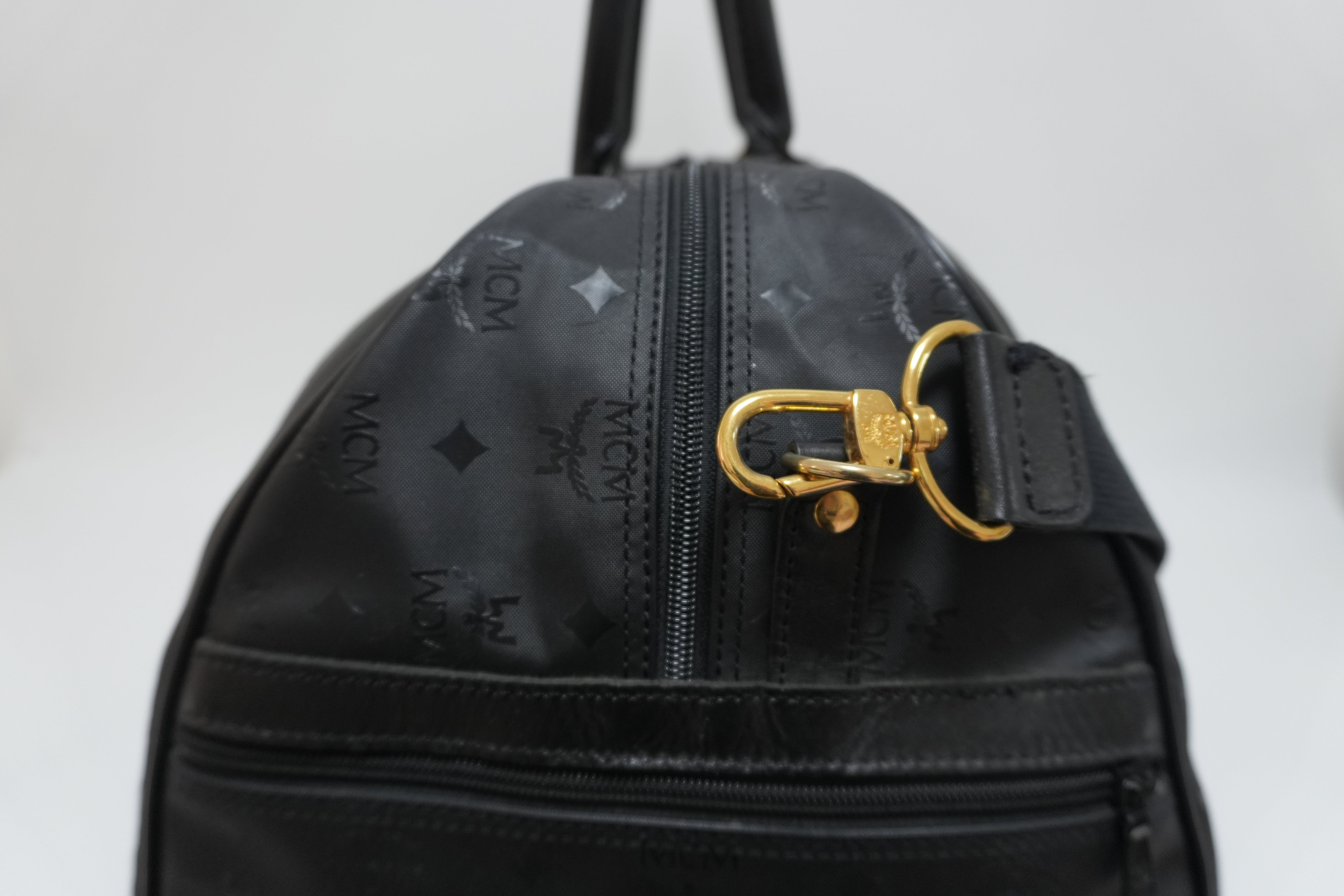 MCM Duffle Bag Black Used