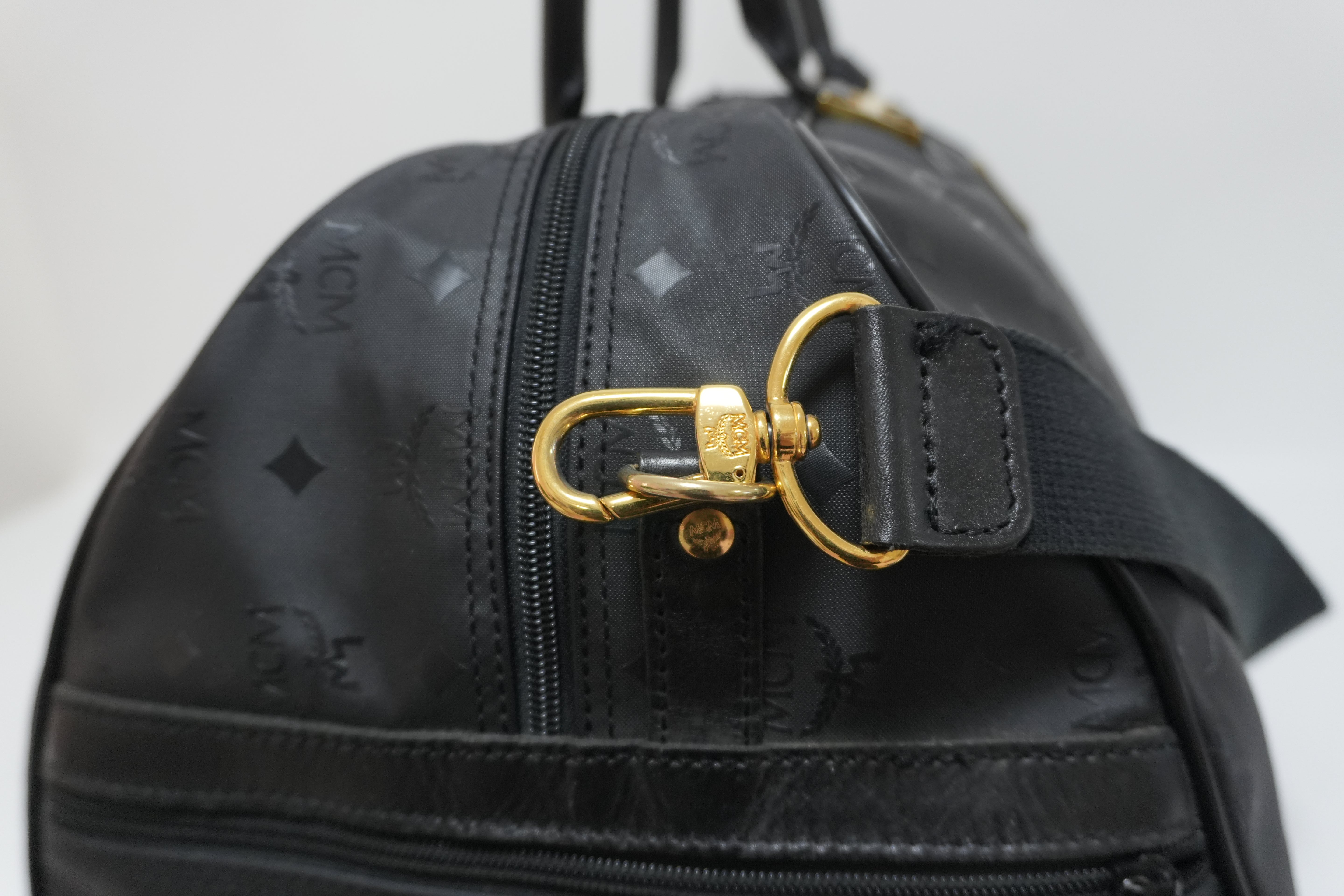 MCM Duffle Bag Black Used