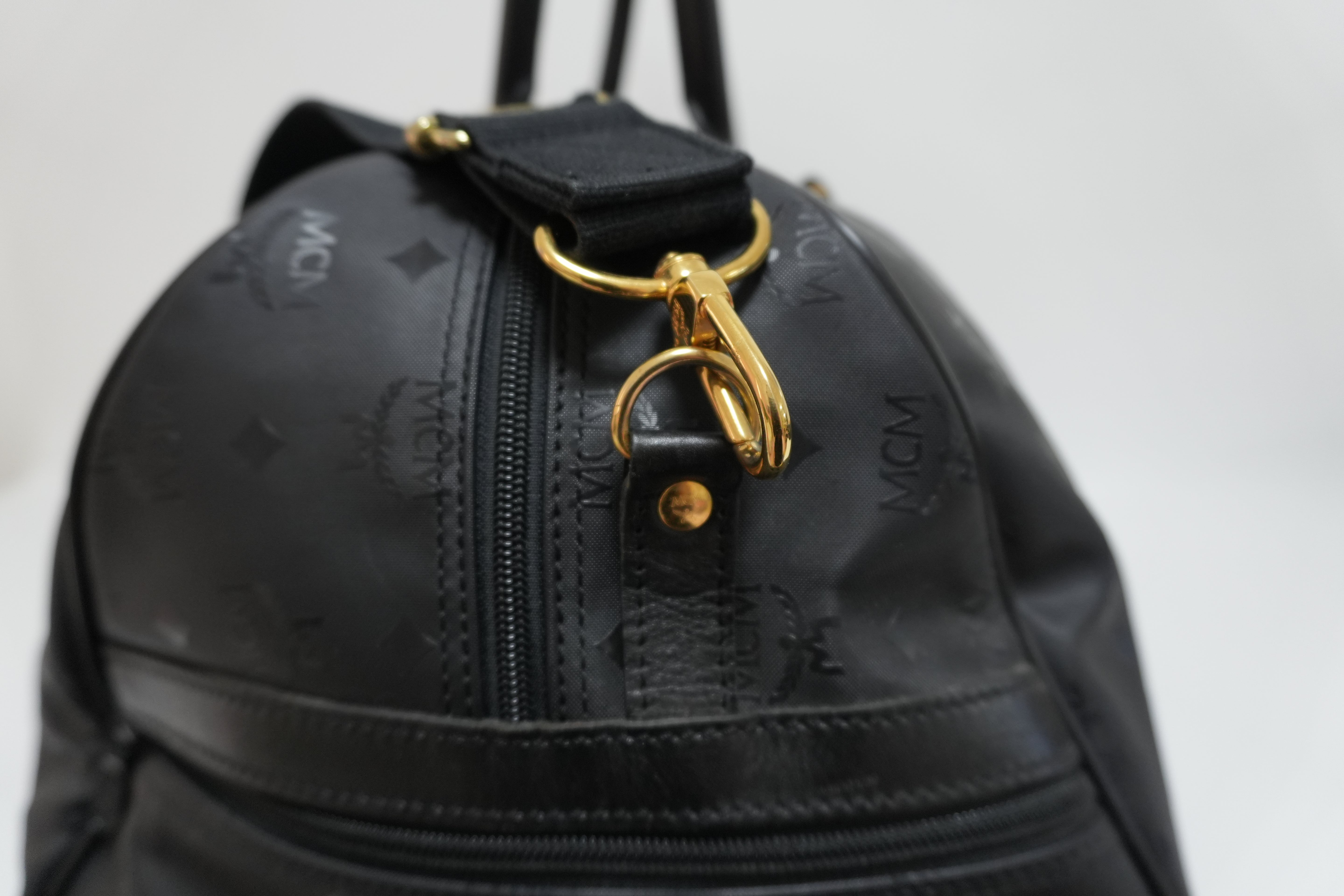 MCM Duffle Bag Black Used