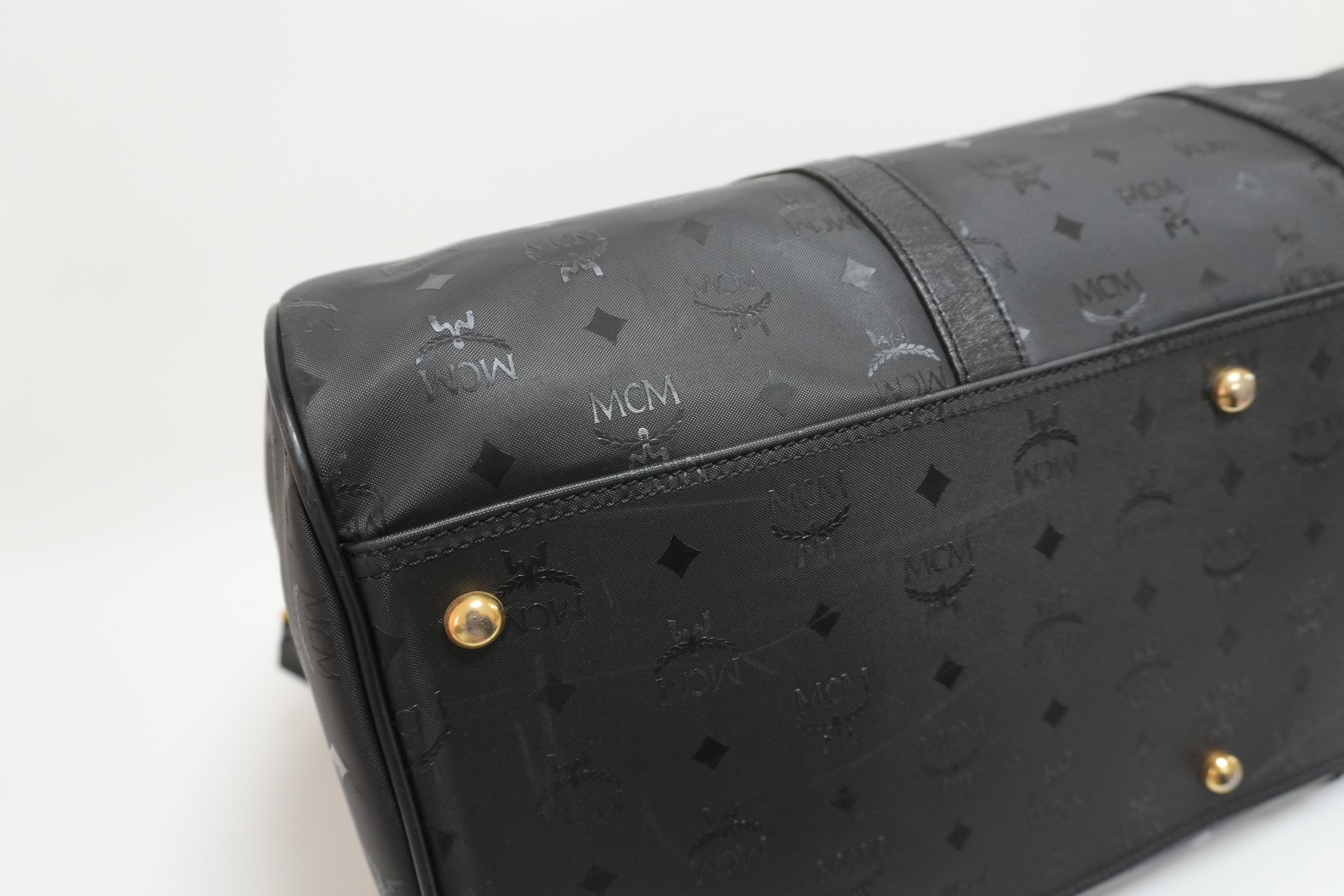 MCM Duffle Bag Black Used