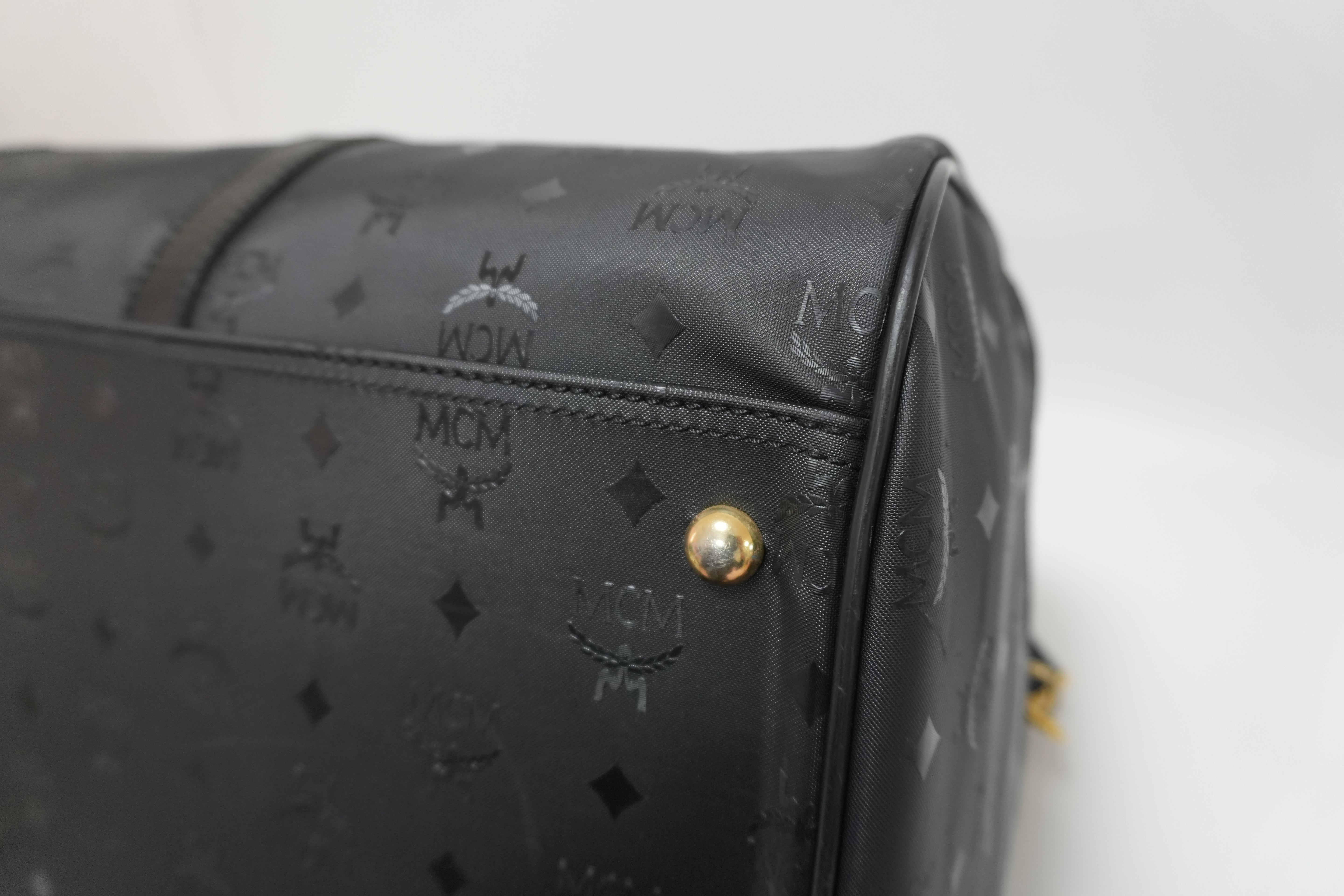 MCM Duffle Bag Black Used