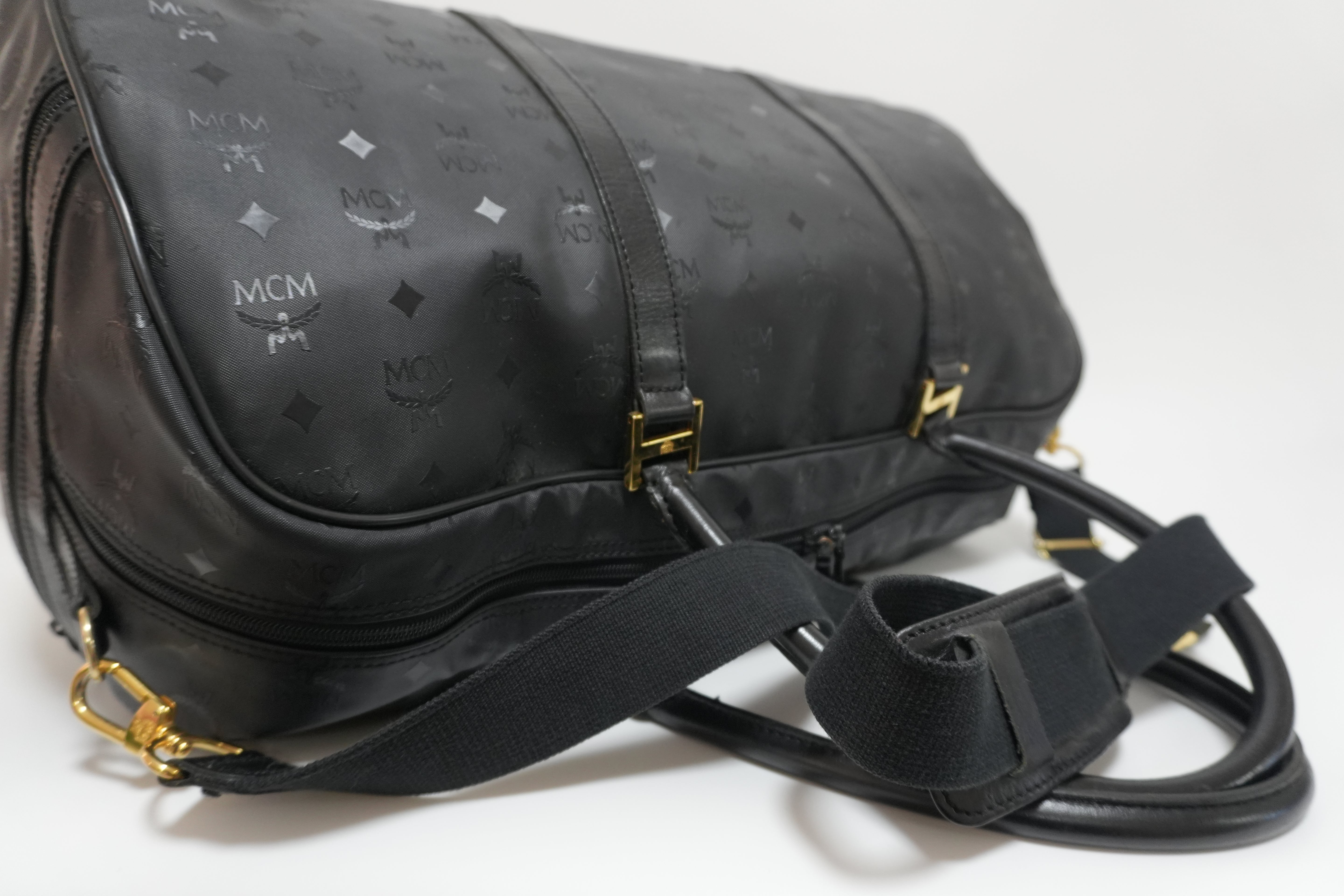 MCM Duffle Bag Black Used