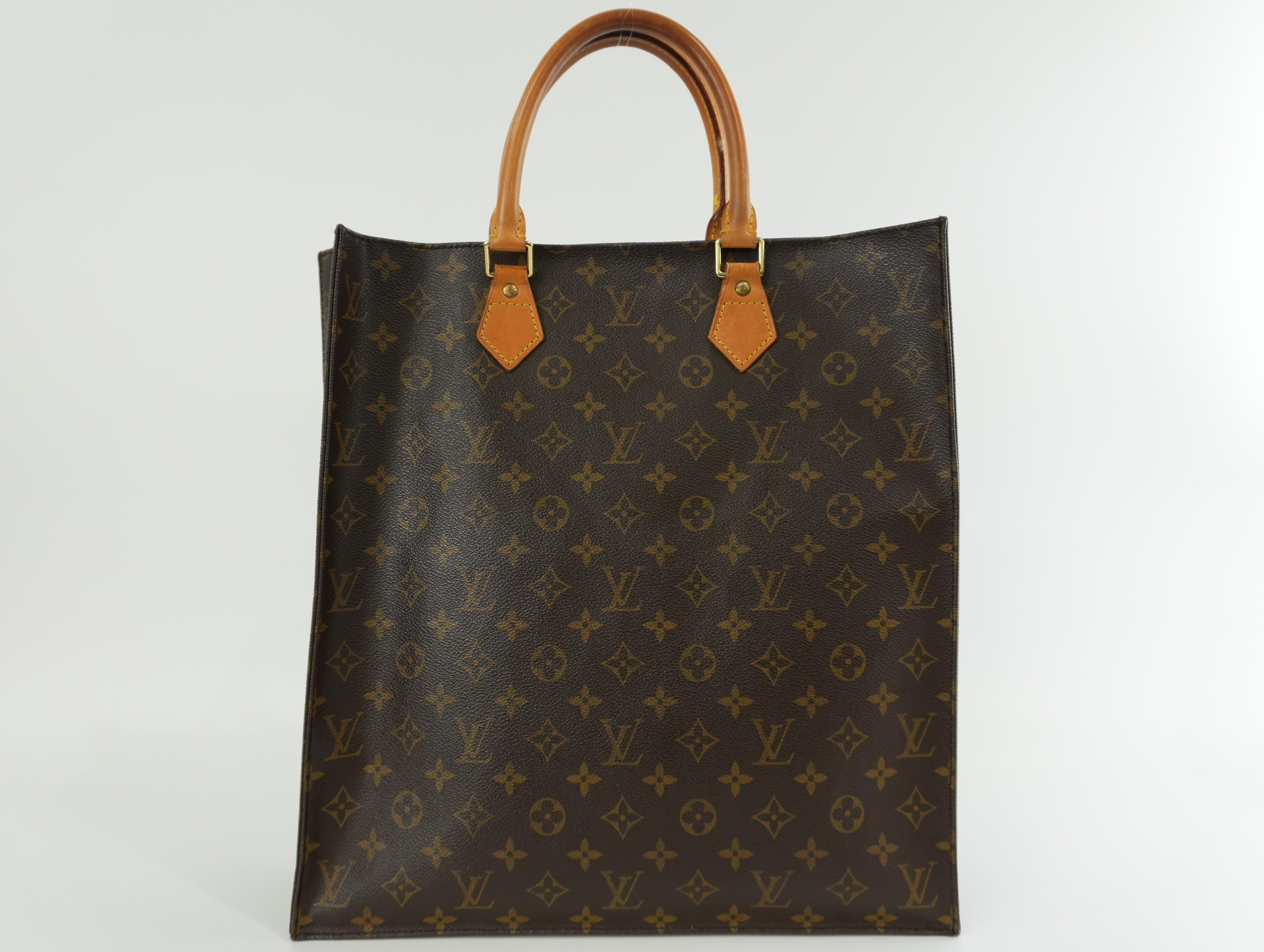 Louis Vuitton Monogram Sac Plat Tote Bag Used